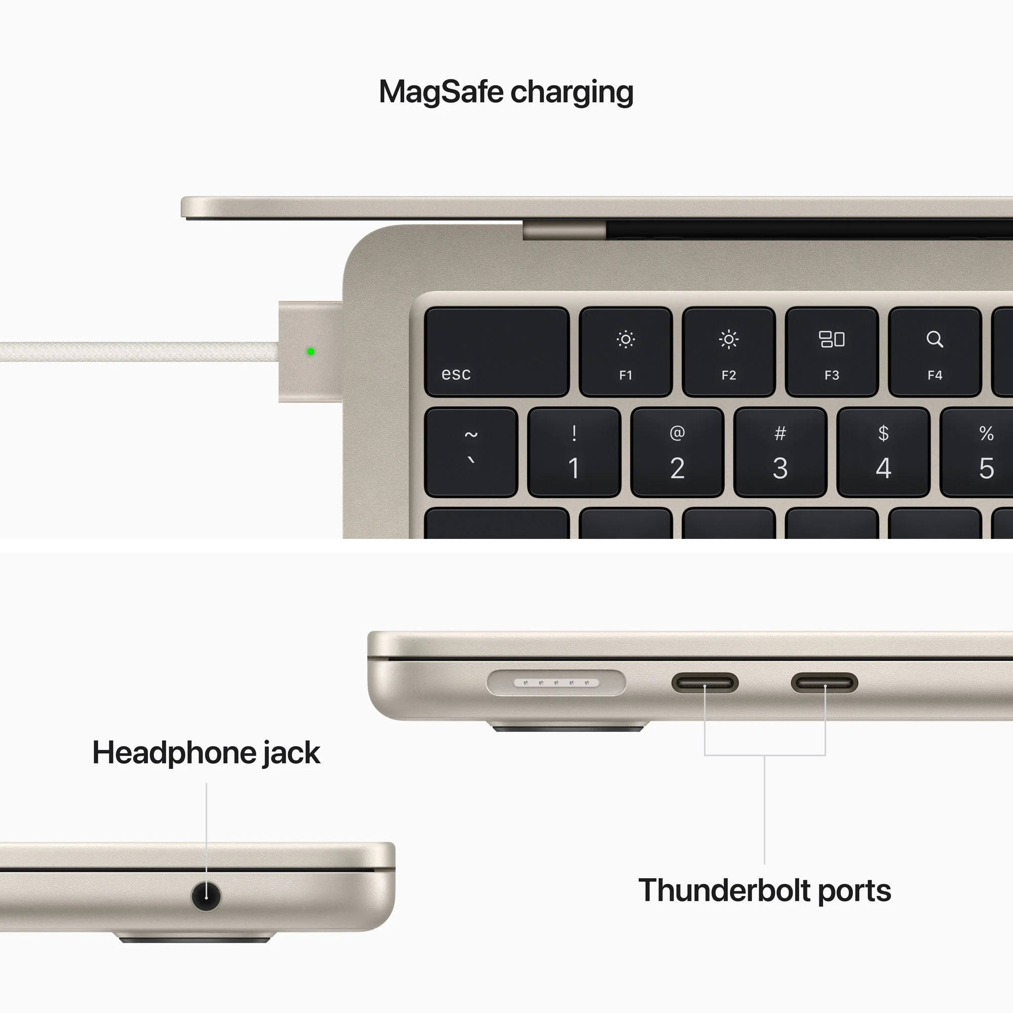 13-inch MacBook Air: Apple M2 chip with 8-core CPU and 10-core GPU 512GB - Starlight - Image 7