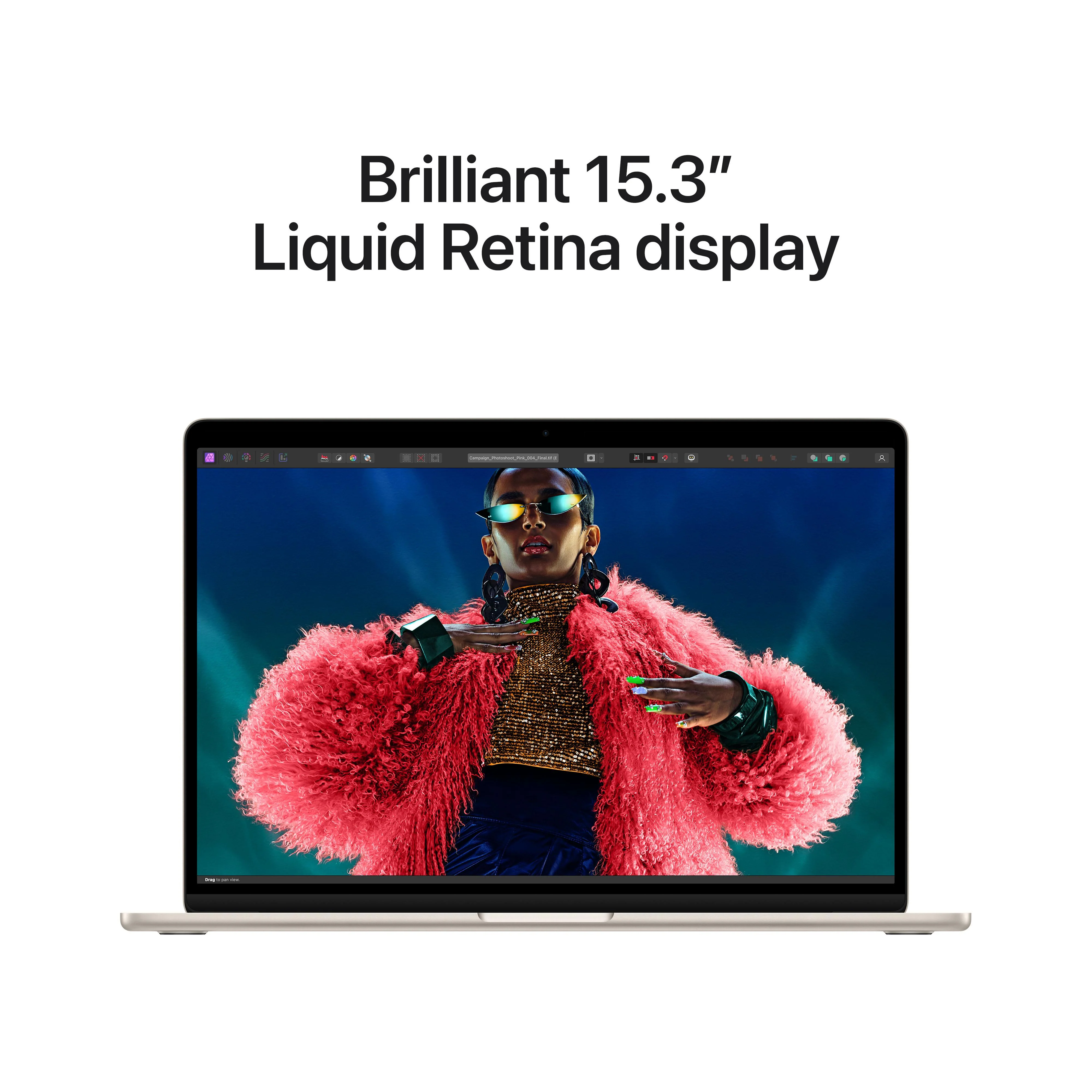 15-inch MacBook Air: Apple M3 chip with 8‑core CPU and 10‑core GPU, 256GB SSD - Starlight - Image 5