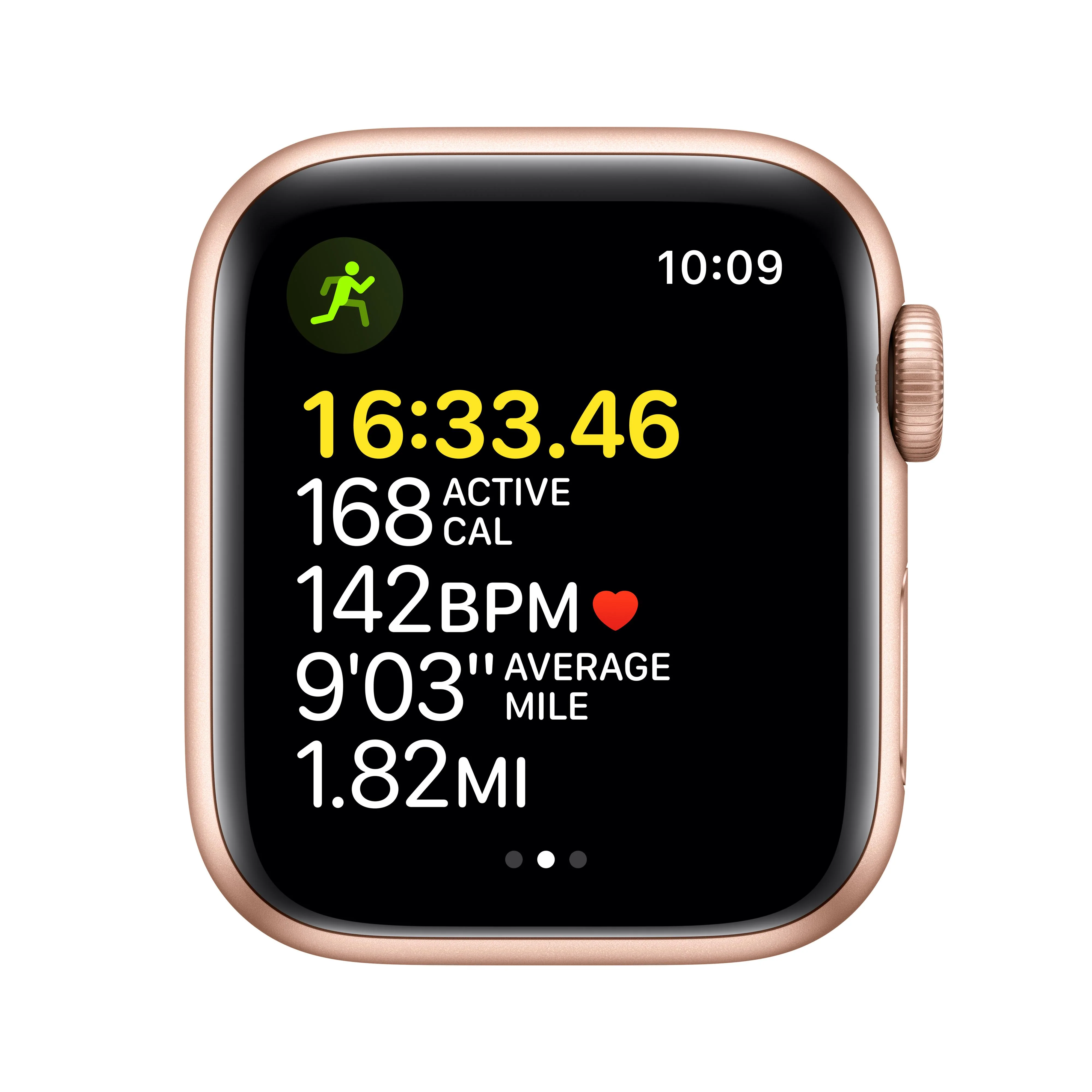 Apple Watch SE GPS, 40mm Gold Aluminum Case with Starlight Sport Band - Regular - Image 3