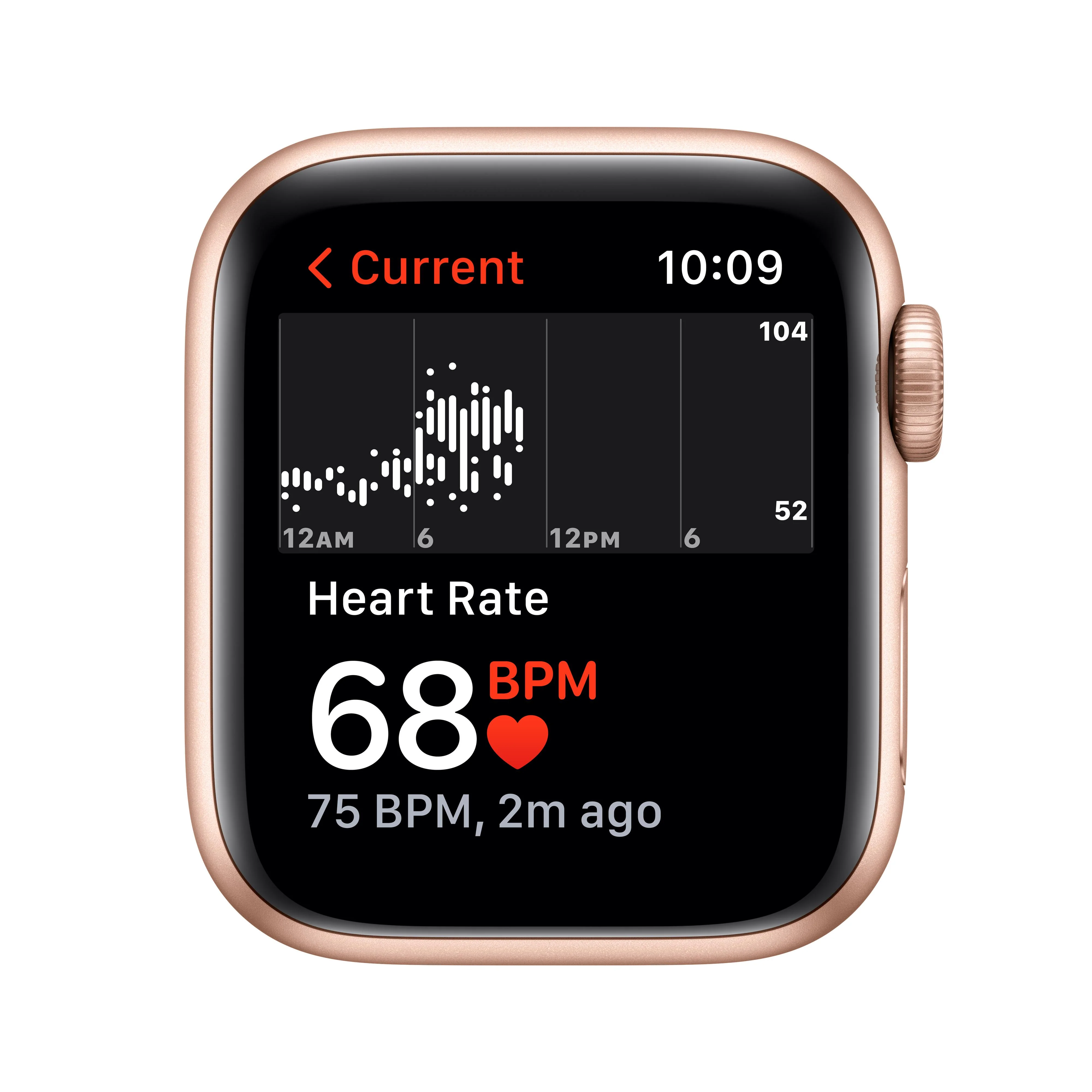 Apple Watch SE GPS, 40mm Gold Aluminum Case with Starlight Sport Band - Regular - Image 4