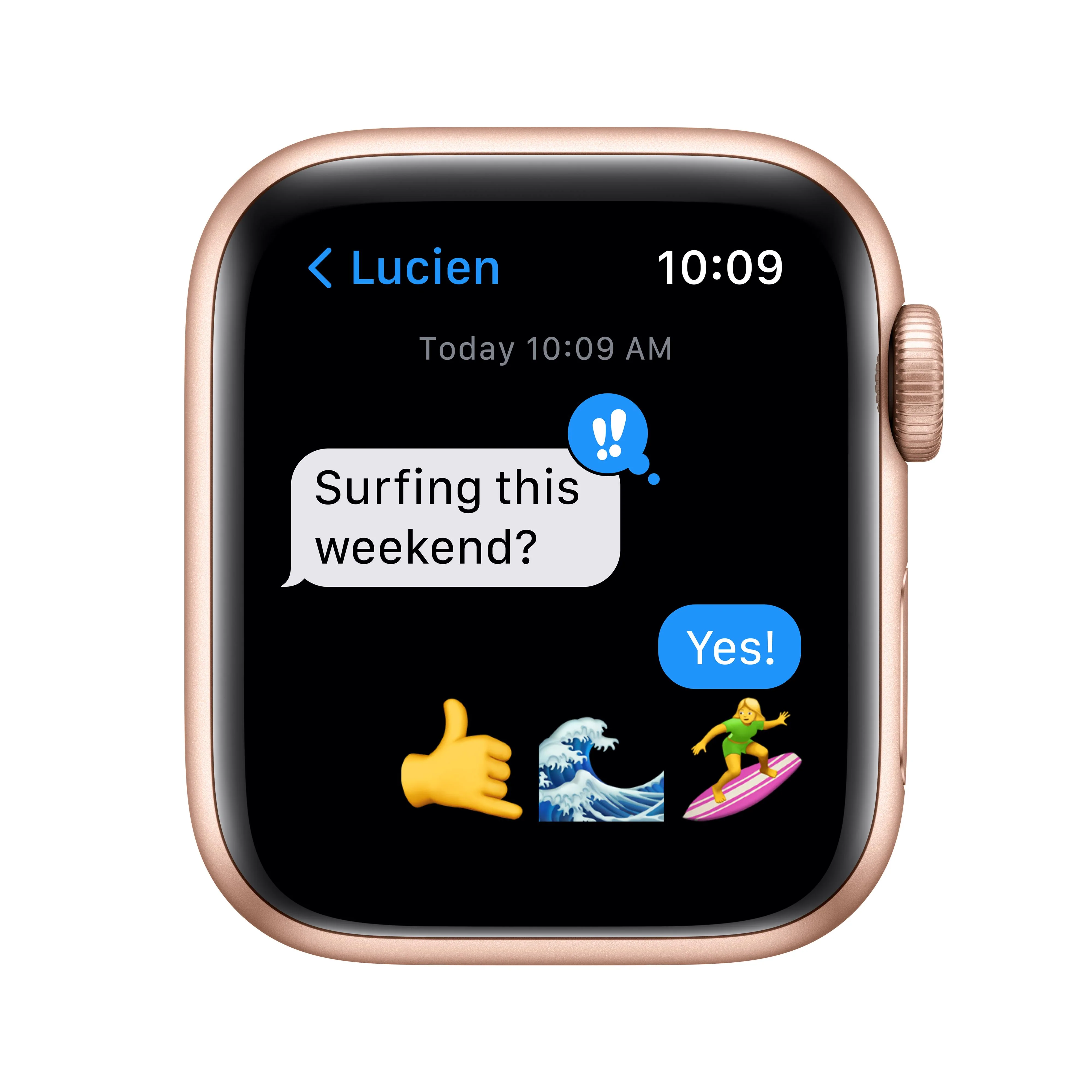 Apple Watch SE GPS, 40mm Gold Aluminum Case with Starlight Sport Band - Regular - Image 6