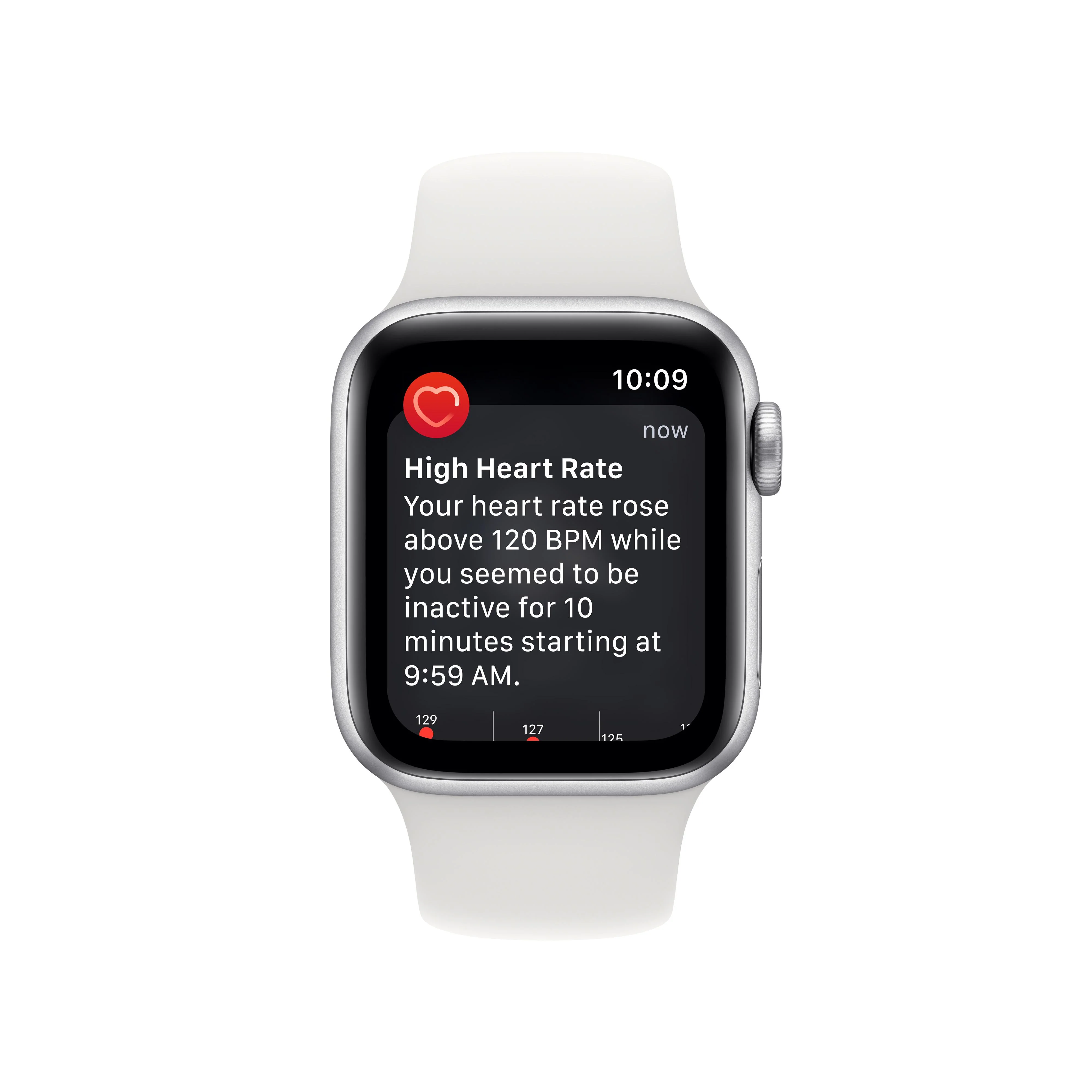Apple Watch SE GPS 40mm Silver Aluminum Case with White Sport Band - Regular - Image 6