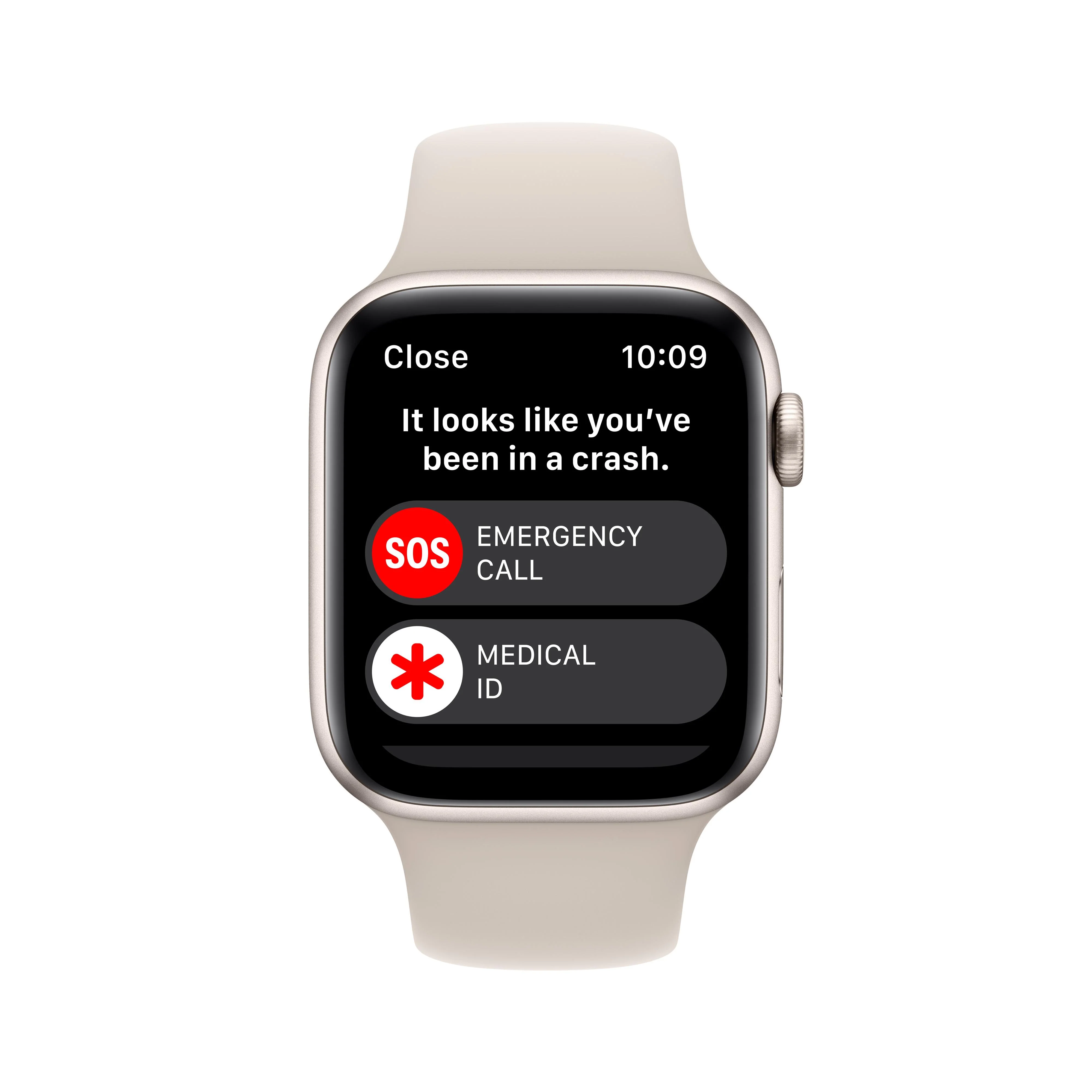 Apple Watch SE GPS 44mm Starlight Aluminum Case with Starlight Sport Band - Regular - Image 7