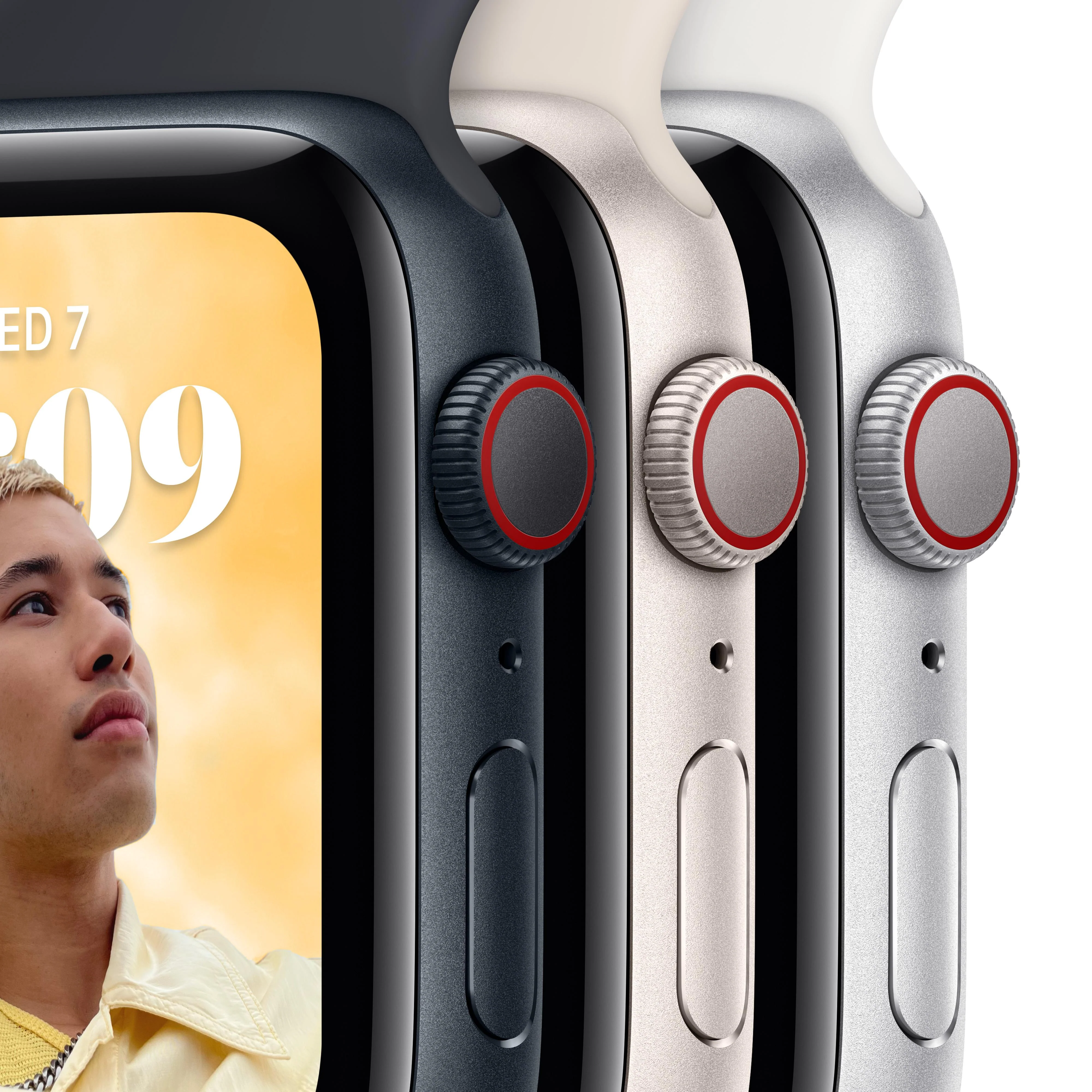 Apple Watch SE GPS + Cellular 44mm Midnight Aluminum Case with Midnight Sport Band - Regular - Image 3