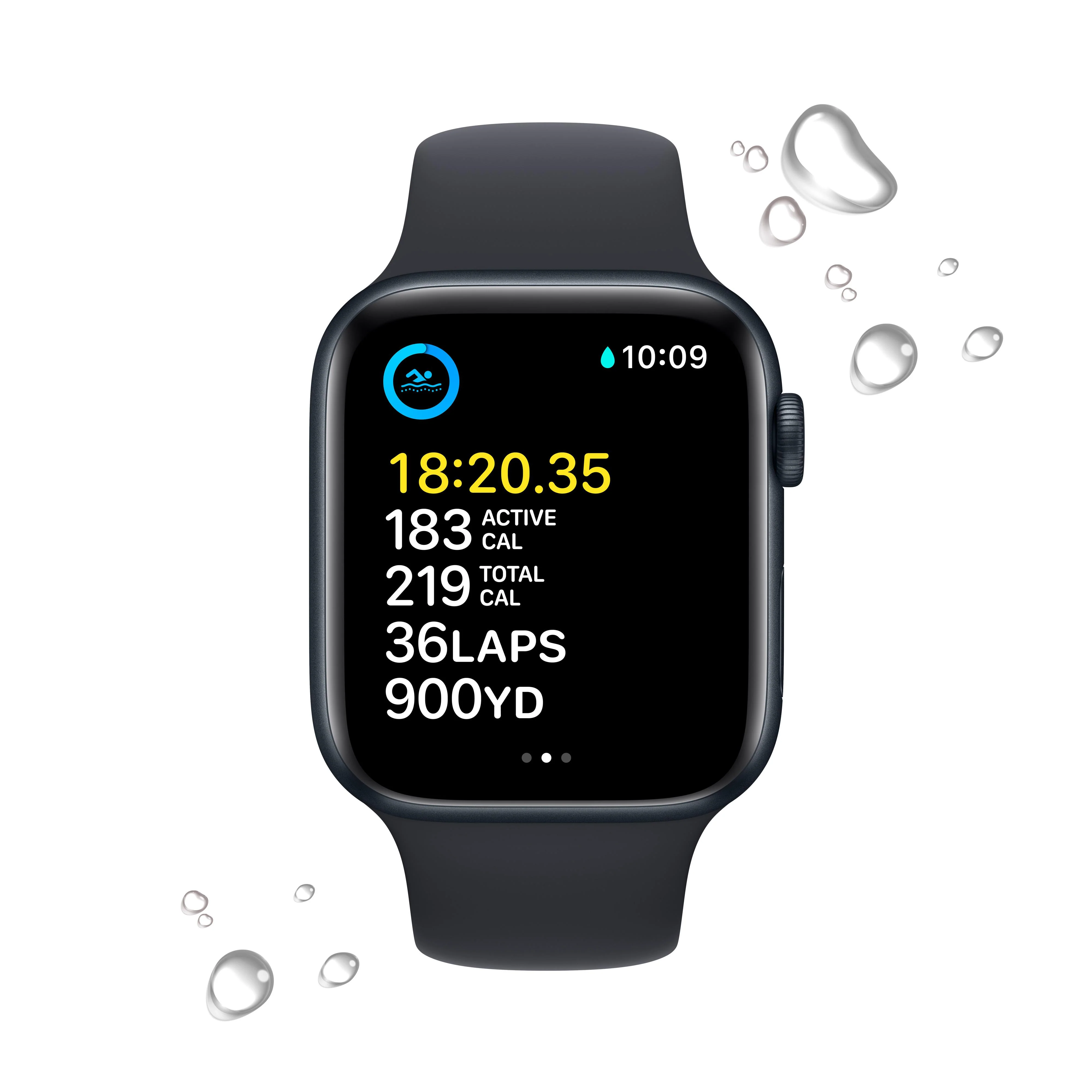 Apple Watch SE GPS + Cellular 44mm Midnight Aluminum Case with Midnight Sport Band - Regular - Image 4