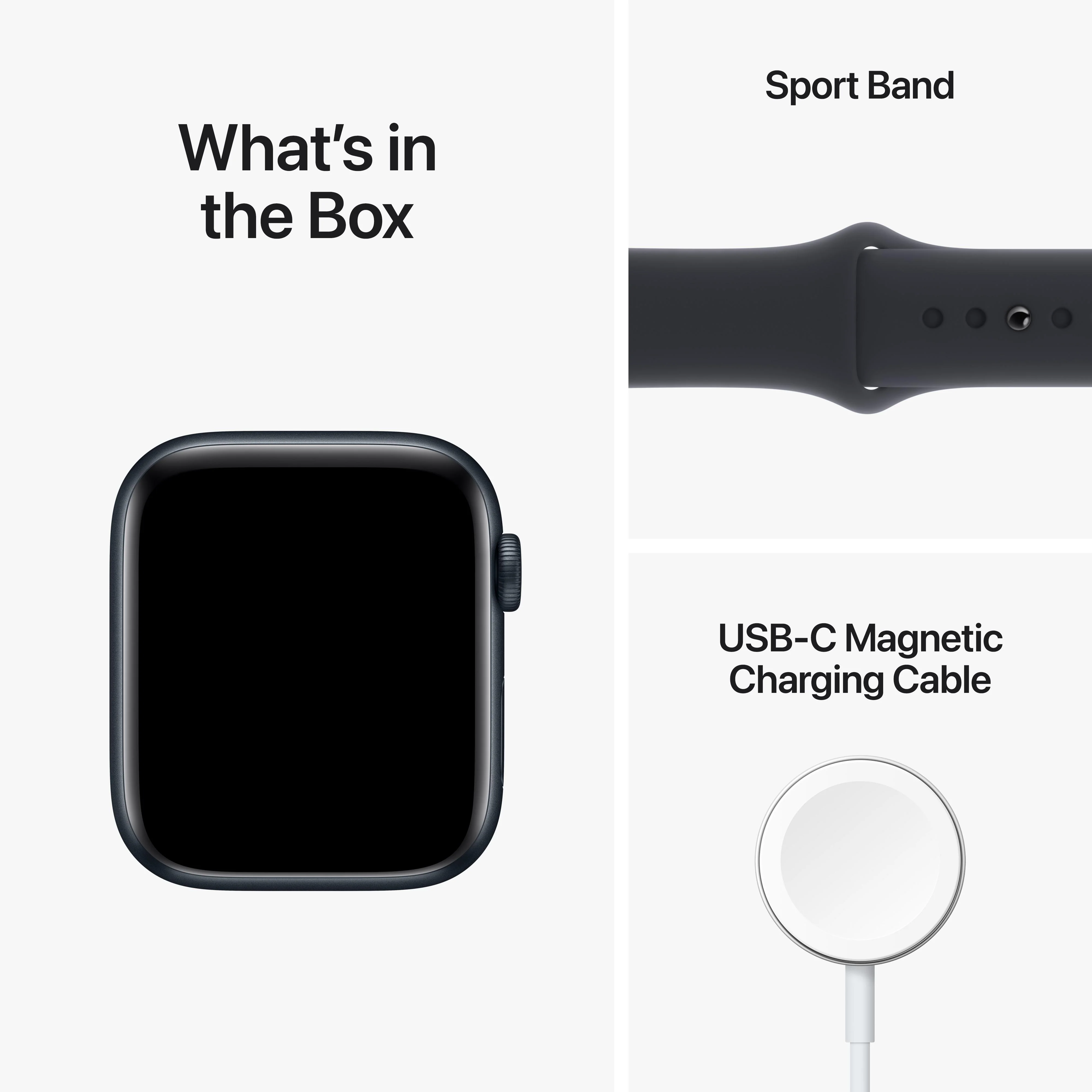 Apple Watch SE GPS + Cellular 44mm Midnight Aluminum Case with Midnight Sport Band - Regular - Image 9