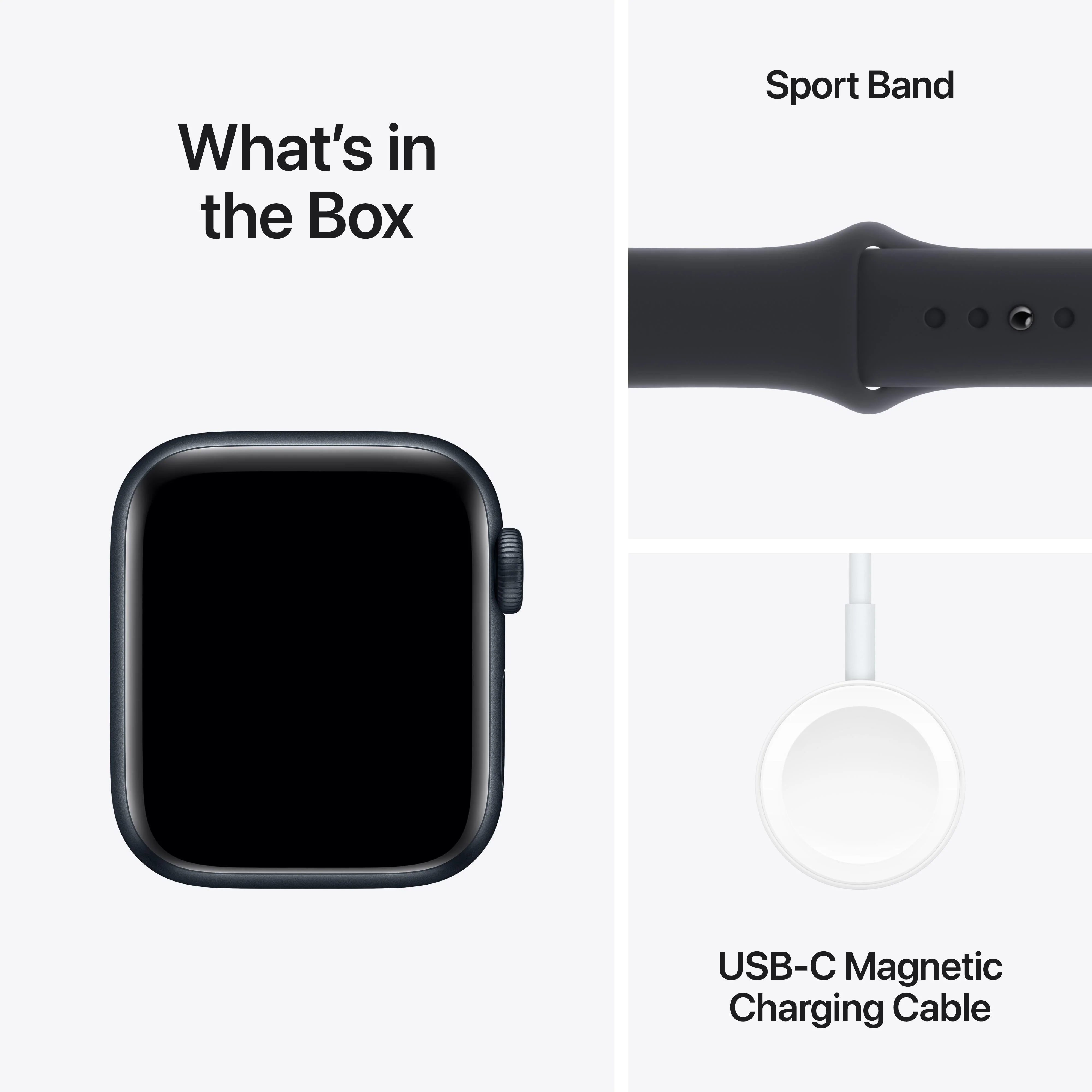 Apple Watch SE GPS 40mm Midnight Aluminum Case with Midnight Sport Band - S/M - Image 8