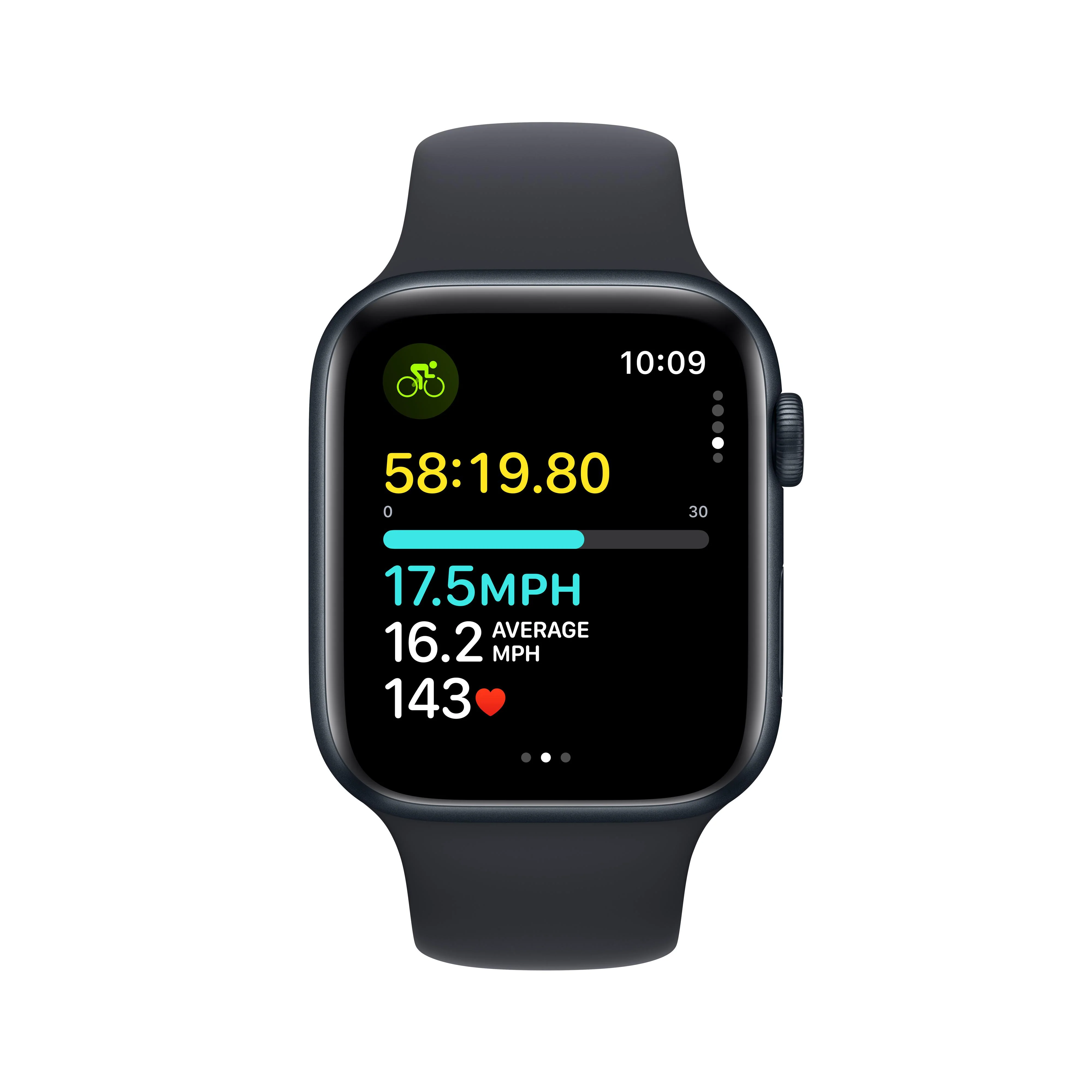 Apple Watch SE GPS 44mm Midnight Aluminum Case with Midnight Sport Band - M/L - Image 6