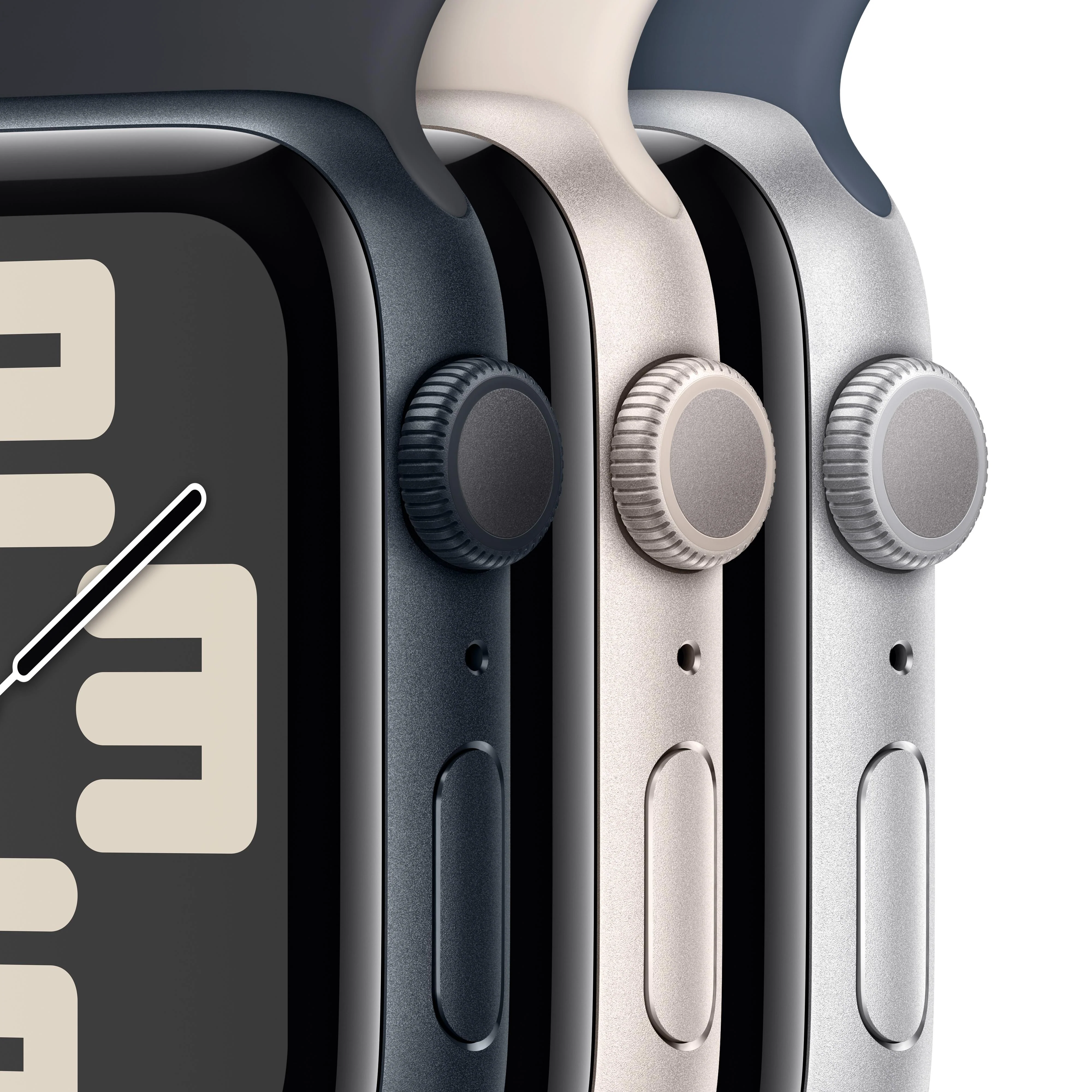 Apple Watch SE GPS 44mm Silver Aluminum Case with Storm Blue Sport Band - M/L - Image 3