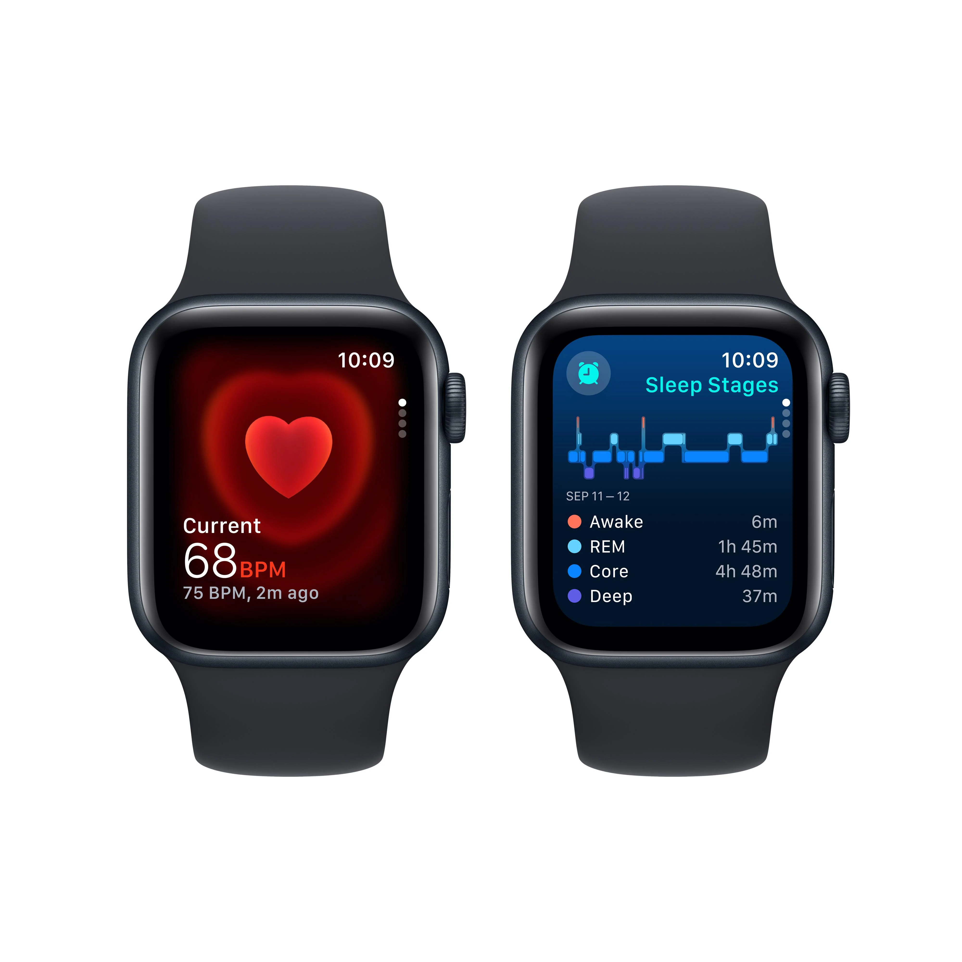Apple Watch SE GPS + Cellular 40mm Midnight Aluminum Case with Midnight Sport Band - S/M - Image 5