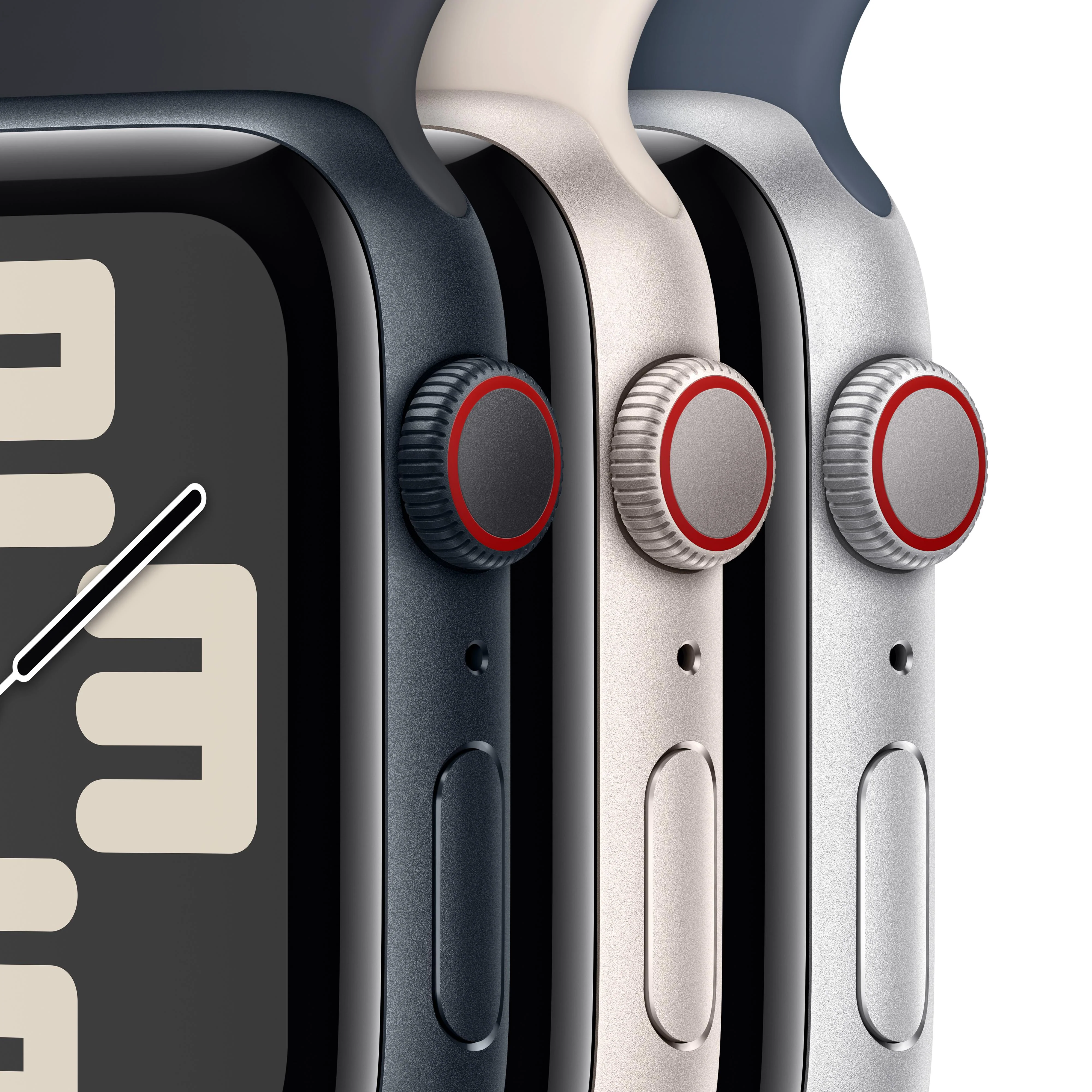 Apple Watch SE GPS + Cellular 40mm Silver Aluminum Case with Storm Blue Sport Band - M/L - Image 3