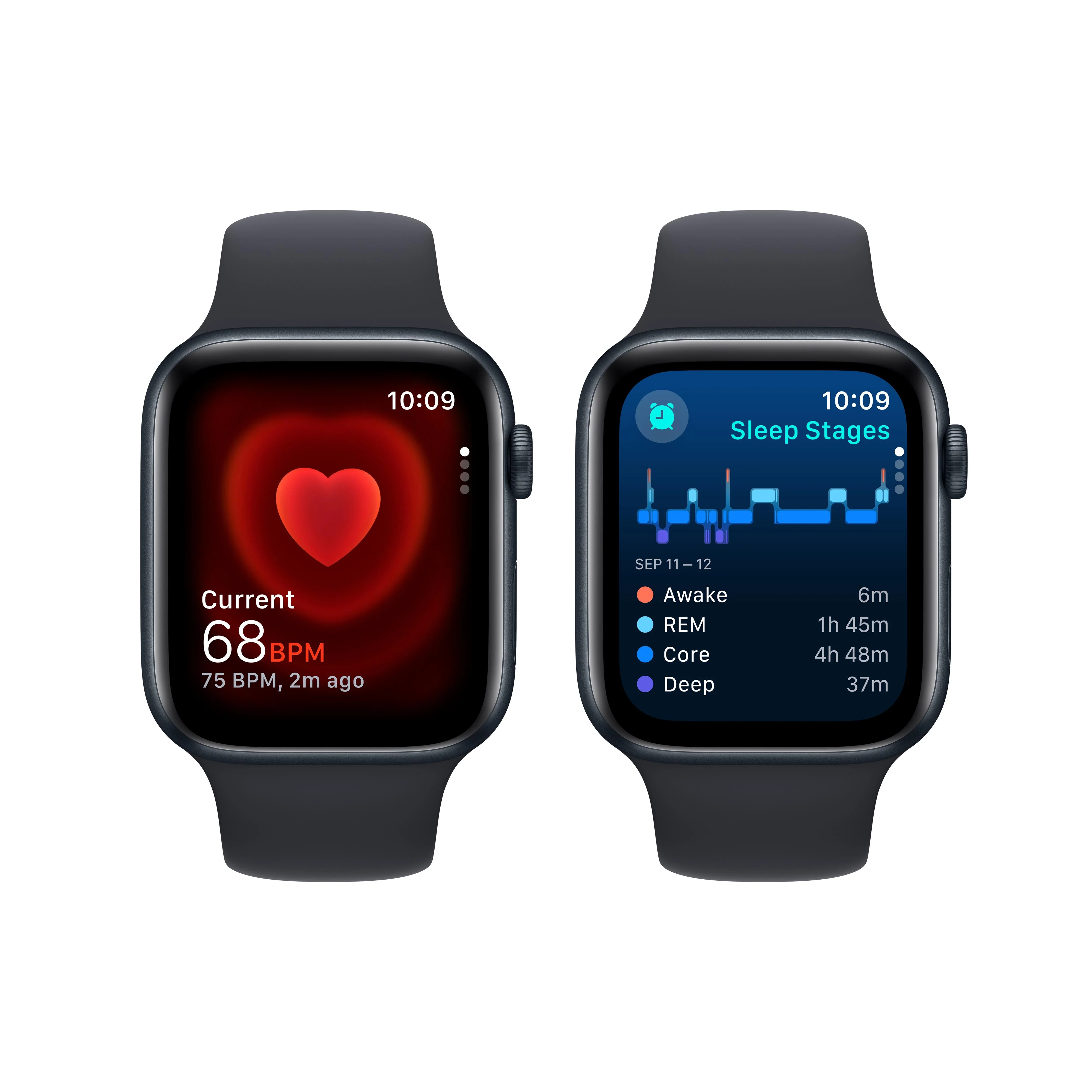 Apple Watch SE GPS + Cellular 44mm Midnight Aluminum Case with Midnight Sport Band - M/L - Image 5