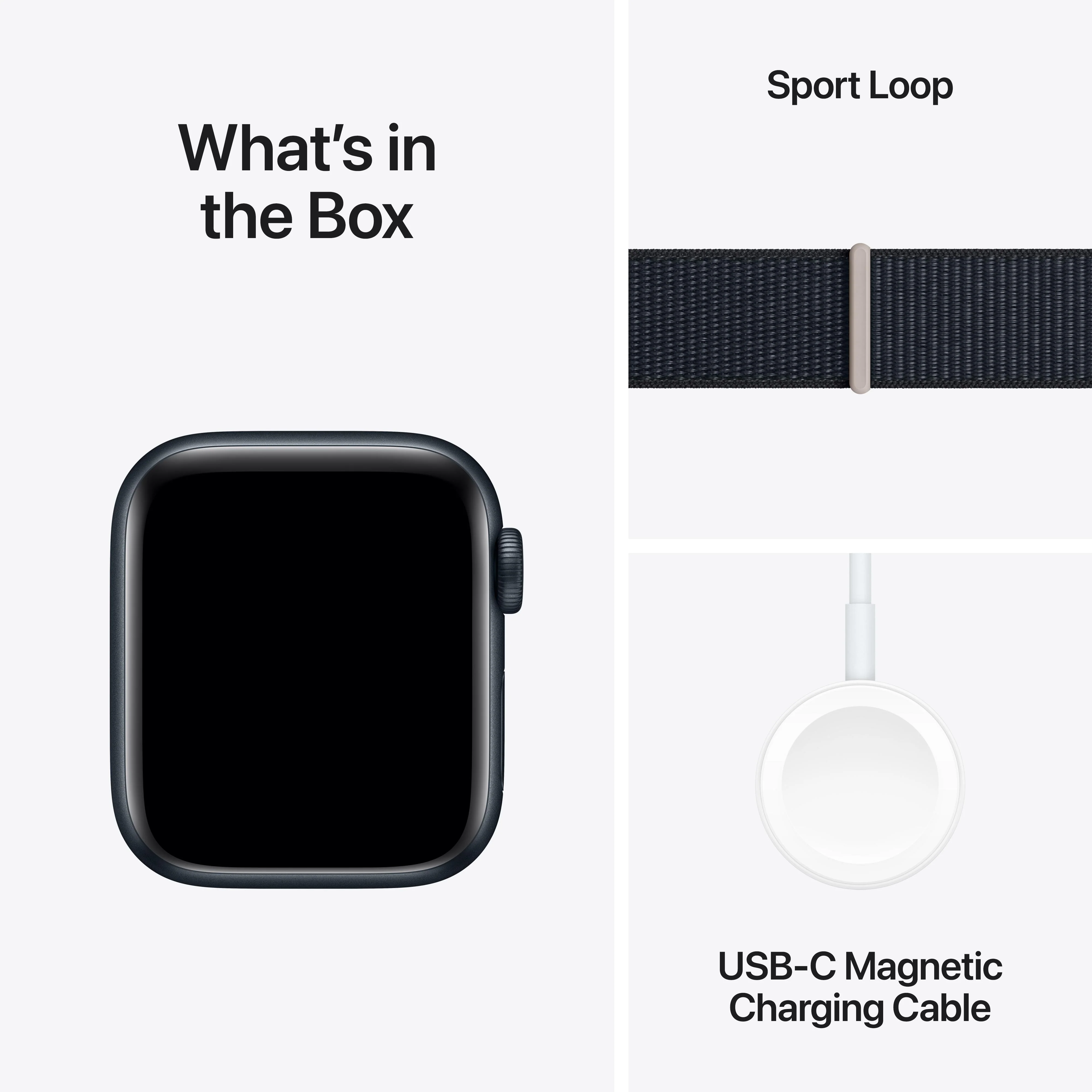 Apple Watch SE GPS + Cellular 40mm Midnight Aluminum Case with Midnight Sport Loop - Image 8