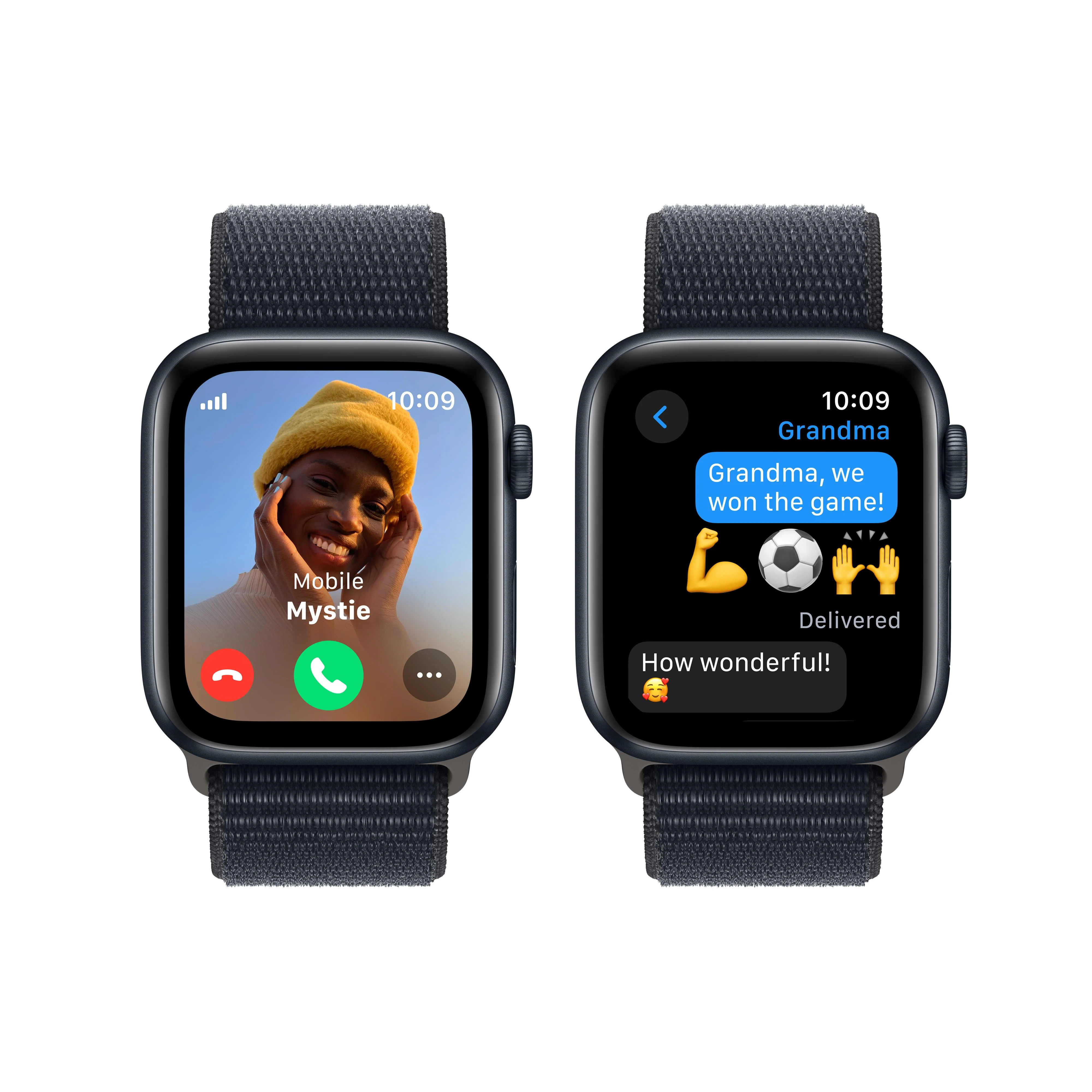 Apple Watch SE GPS + Cellular 44mm Midnight Aluminum Case with Midnight Sport Loop - Image 4