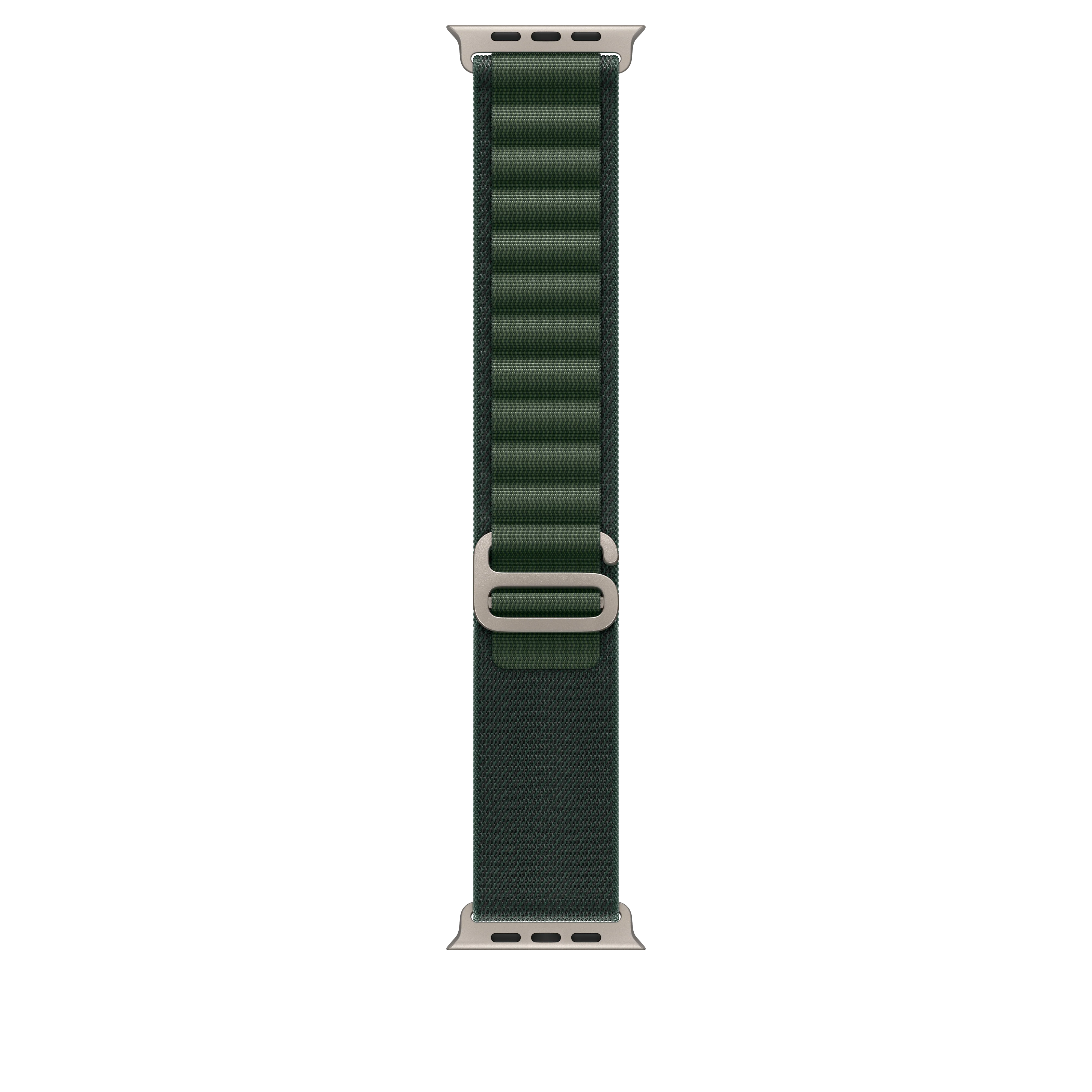49mm Dark Green Alpine Loop - Large - Natural Titanium Finish