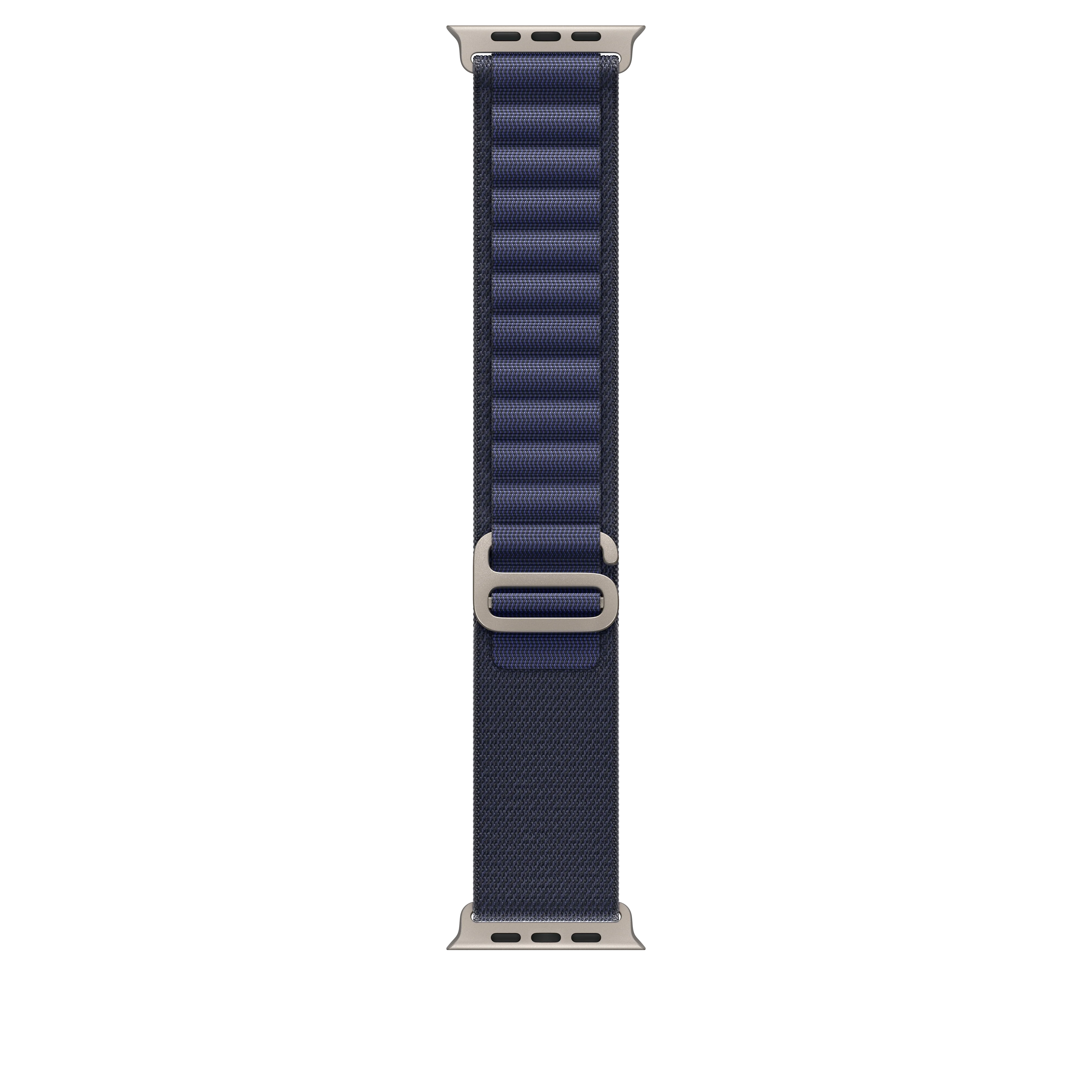 49mm Navy Alpine Loop - Medium - Natural Titanium Finish
