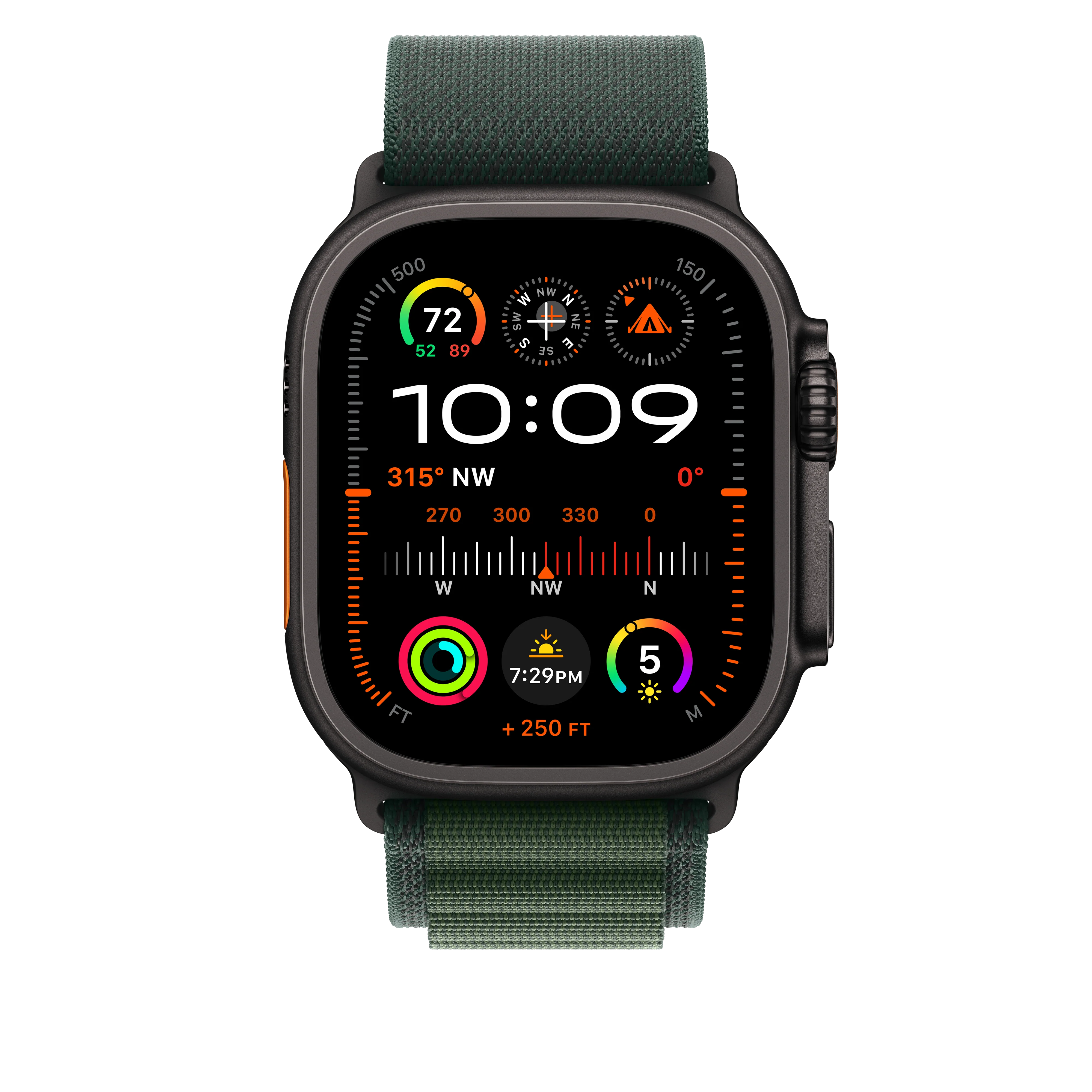 49mm Dark Green Alpine Loop - Small - Black Titanium Finish - Image 3