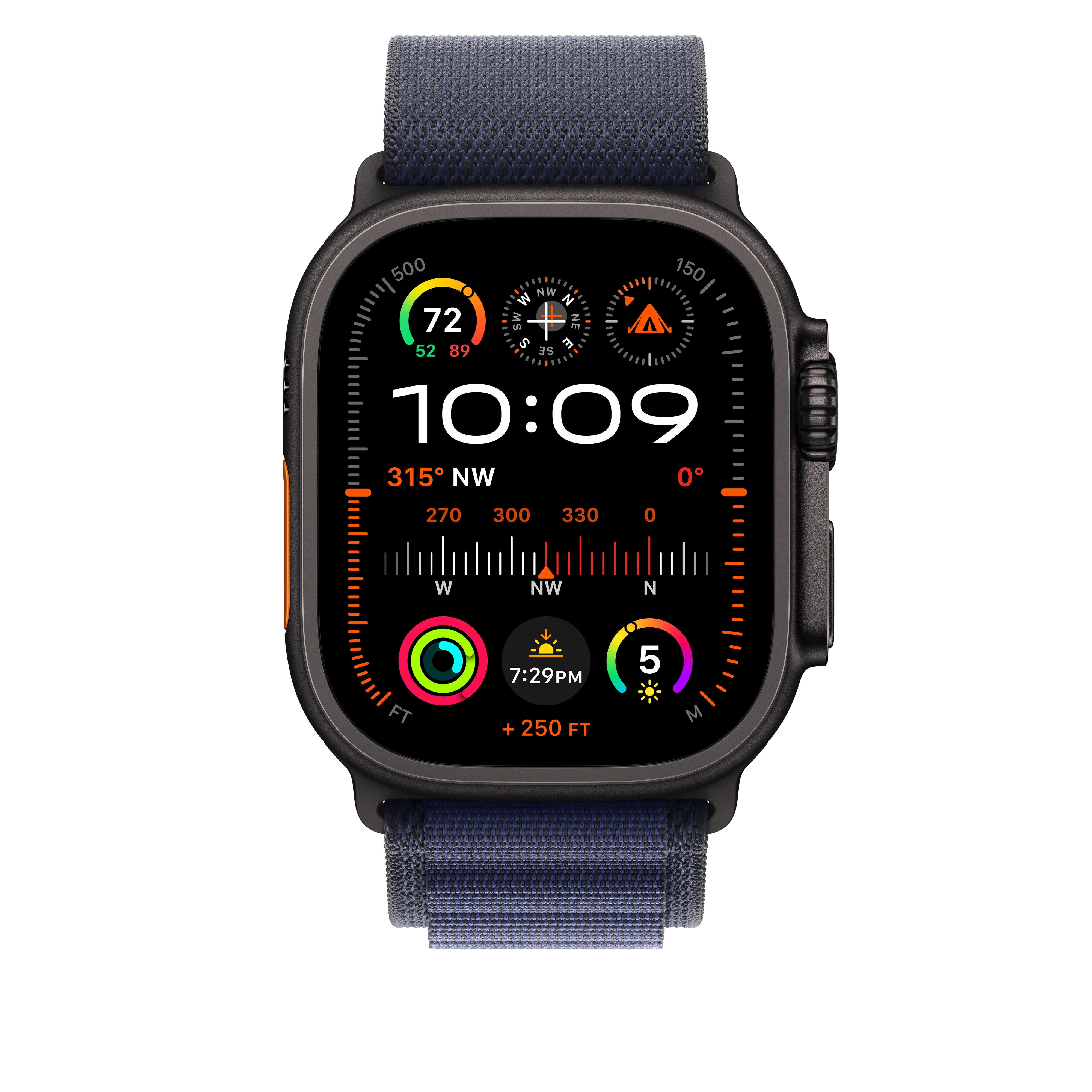 49mm Navy Alpine Loop - Medium - Black Titanium Finish - Image 3
