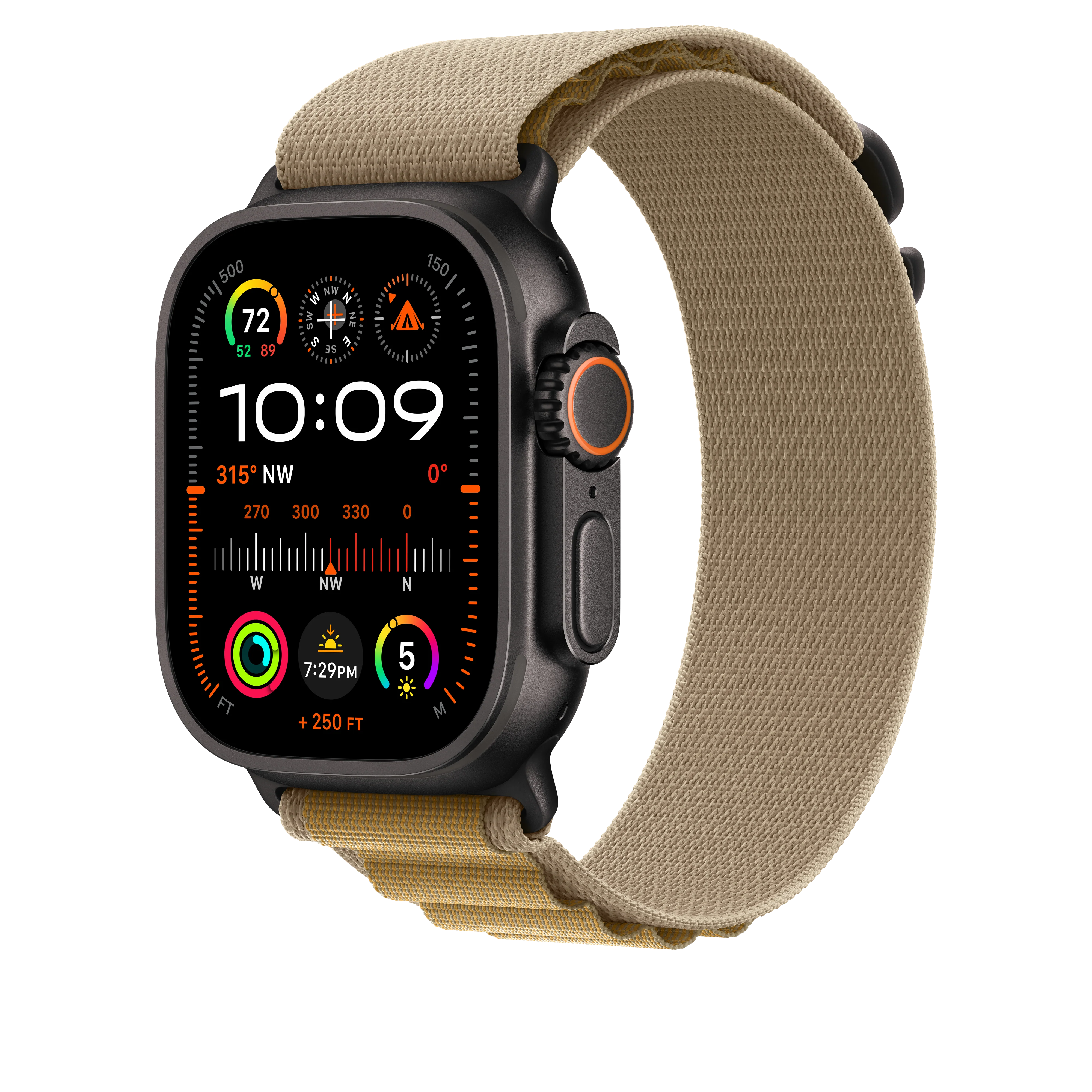49mm Tan Alpine Loop - Small - Black Titanium Finish - Image 2