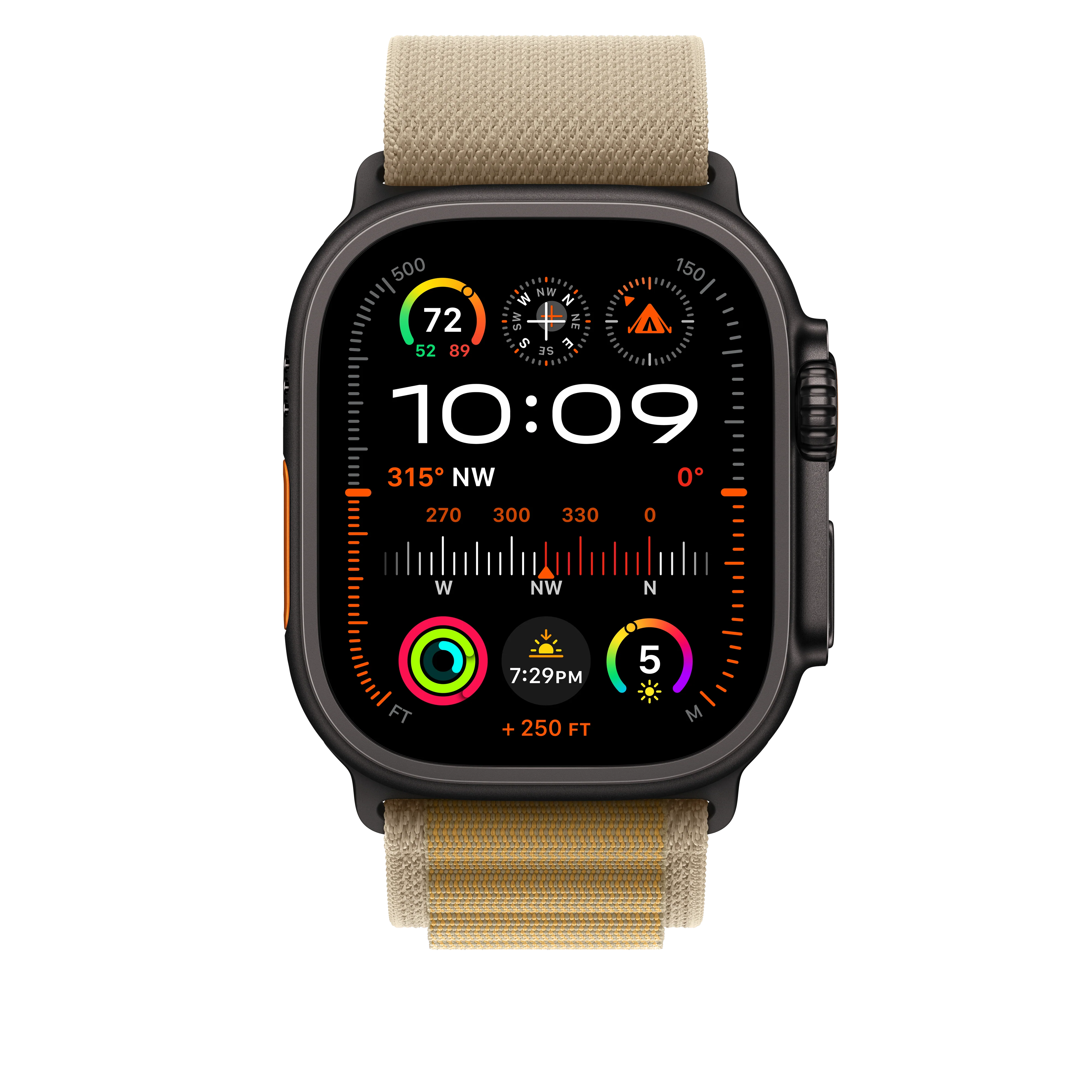 49mm Tan Alpine Loop - Large - Black Titanium Finish - Image 3