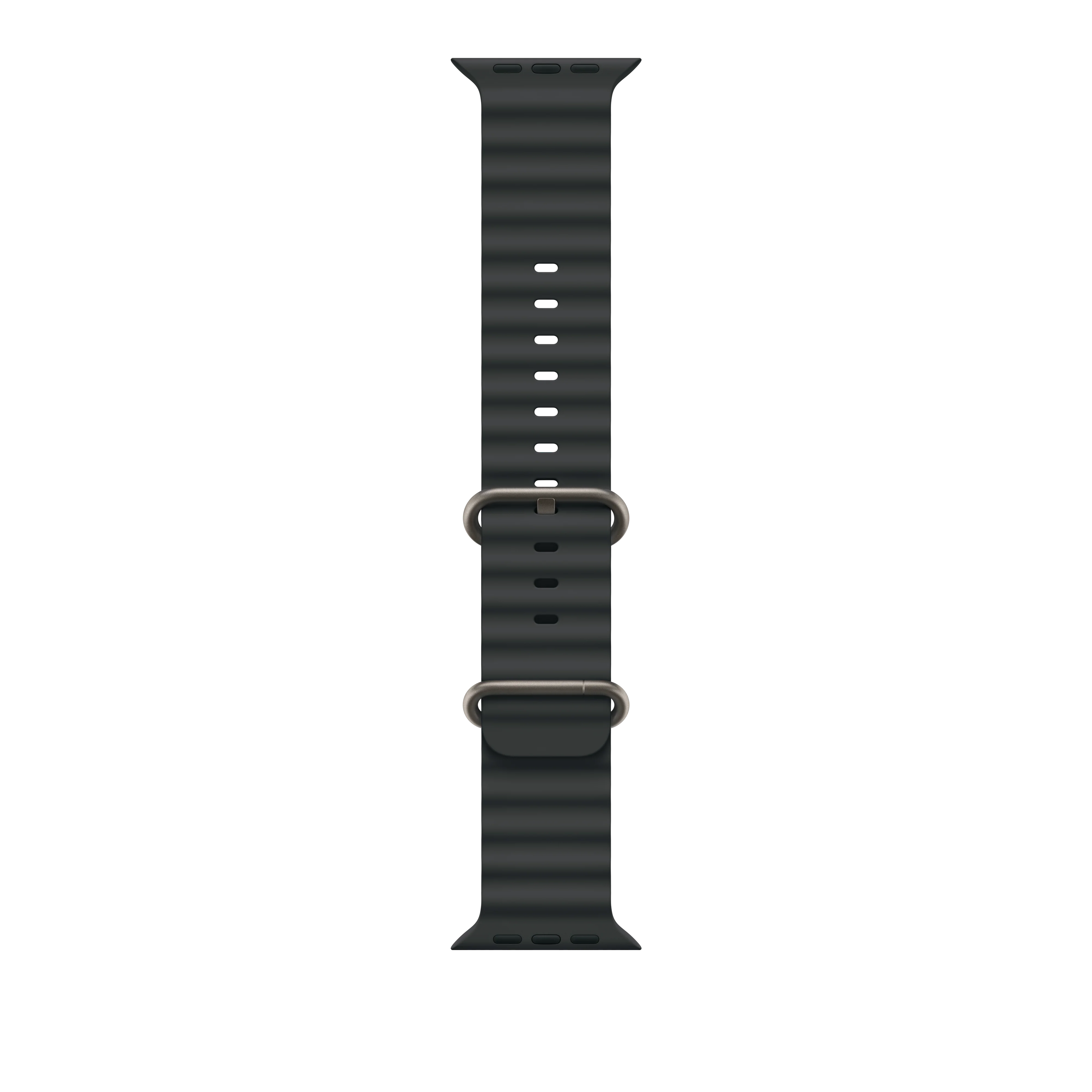 49mm Black Ocean Band - Natural Titanium Finish