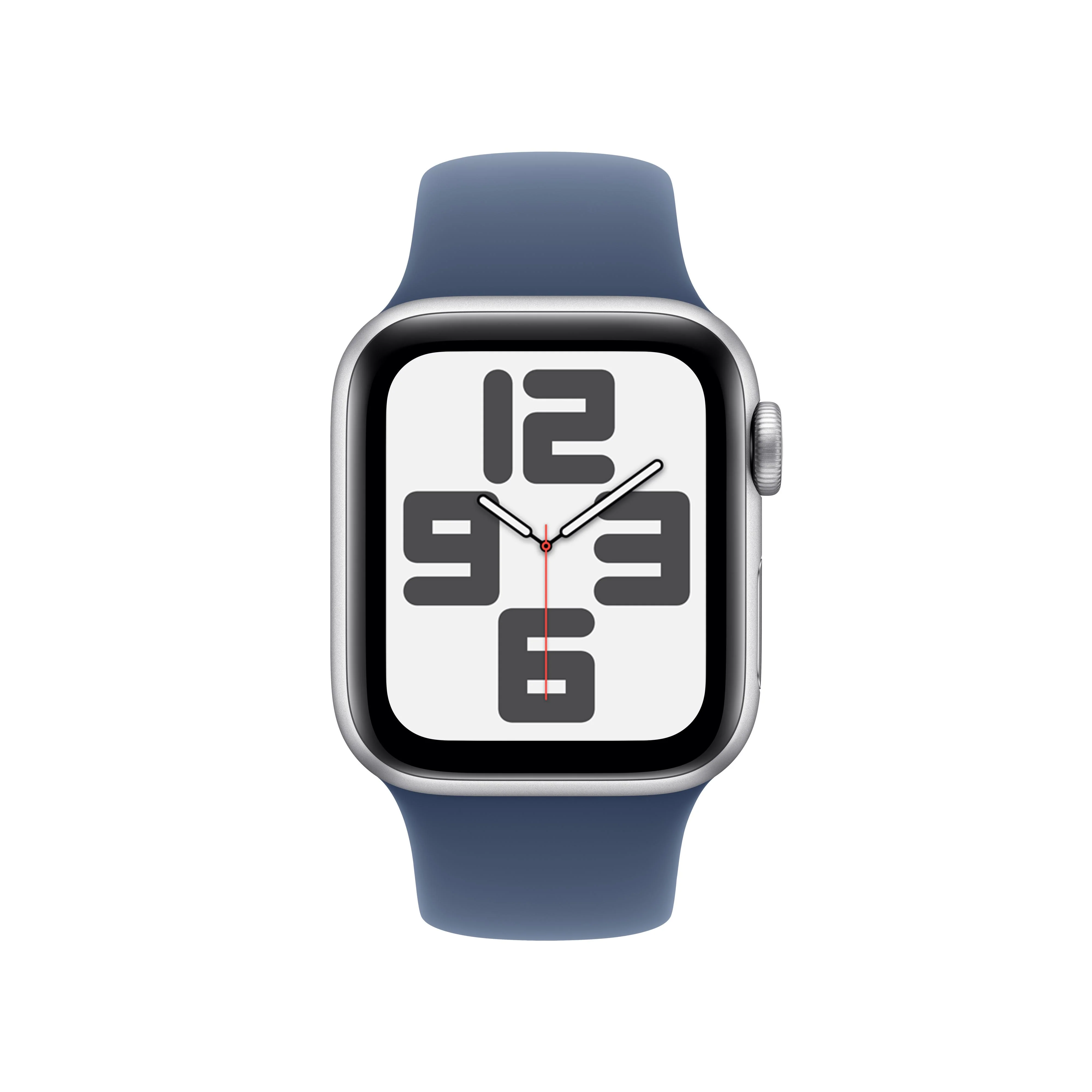 Apple Watch SE GPS 40mm Silver Aluminum Case with Denim Sport Band - S/M - Image 2