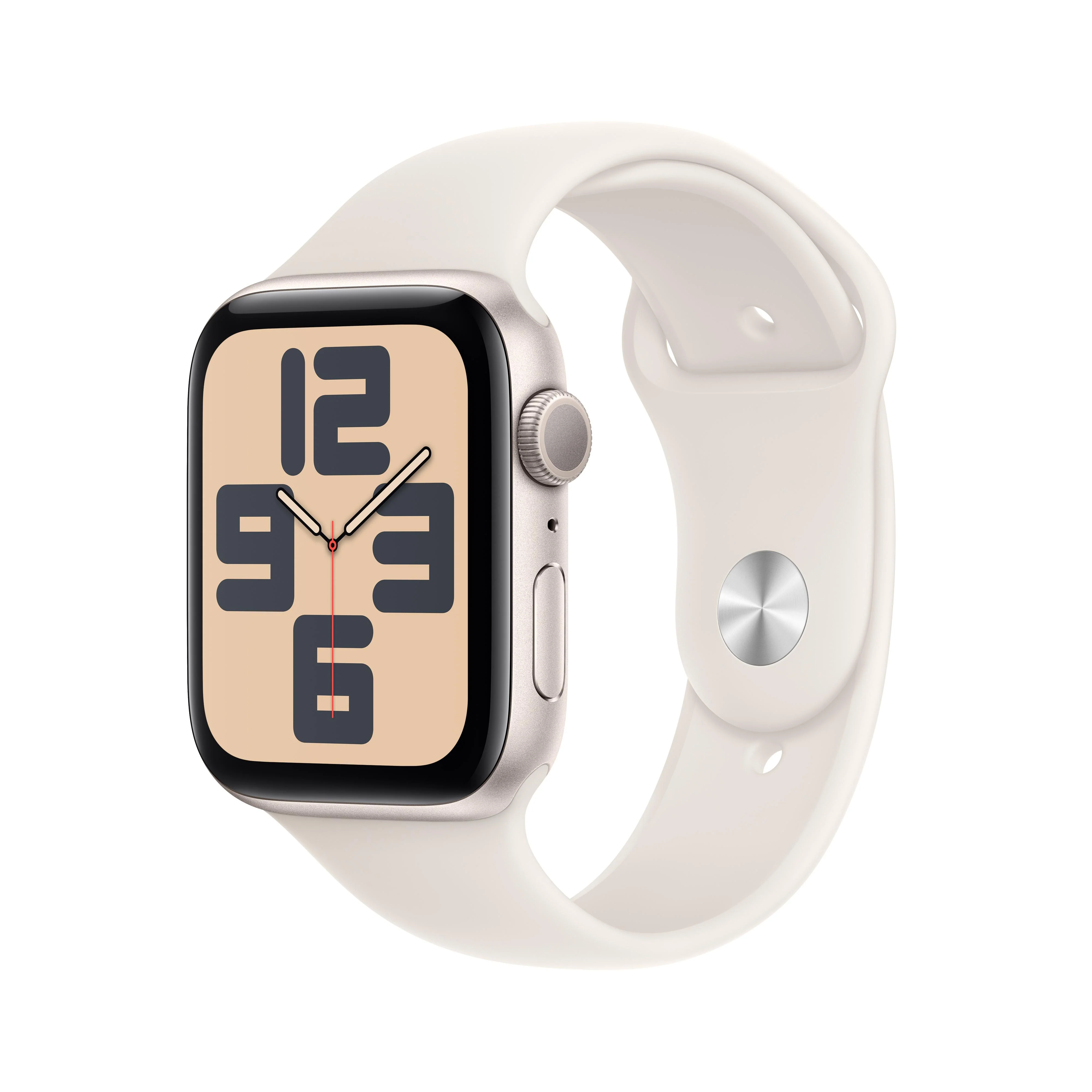 Apple Watch SE GPS 44mm Starlight Aluminum Case with Starlight Sport Band - S/M