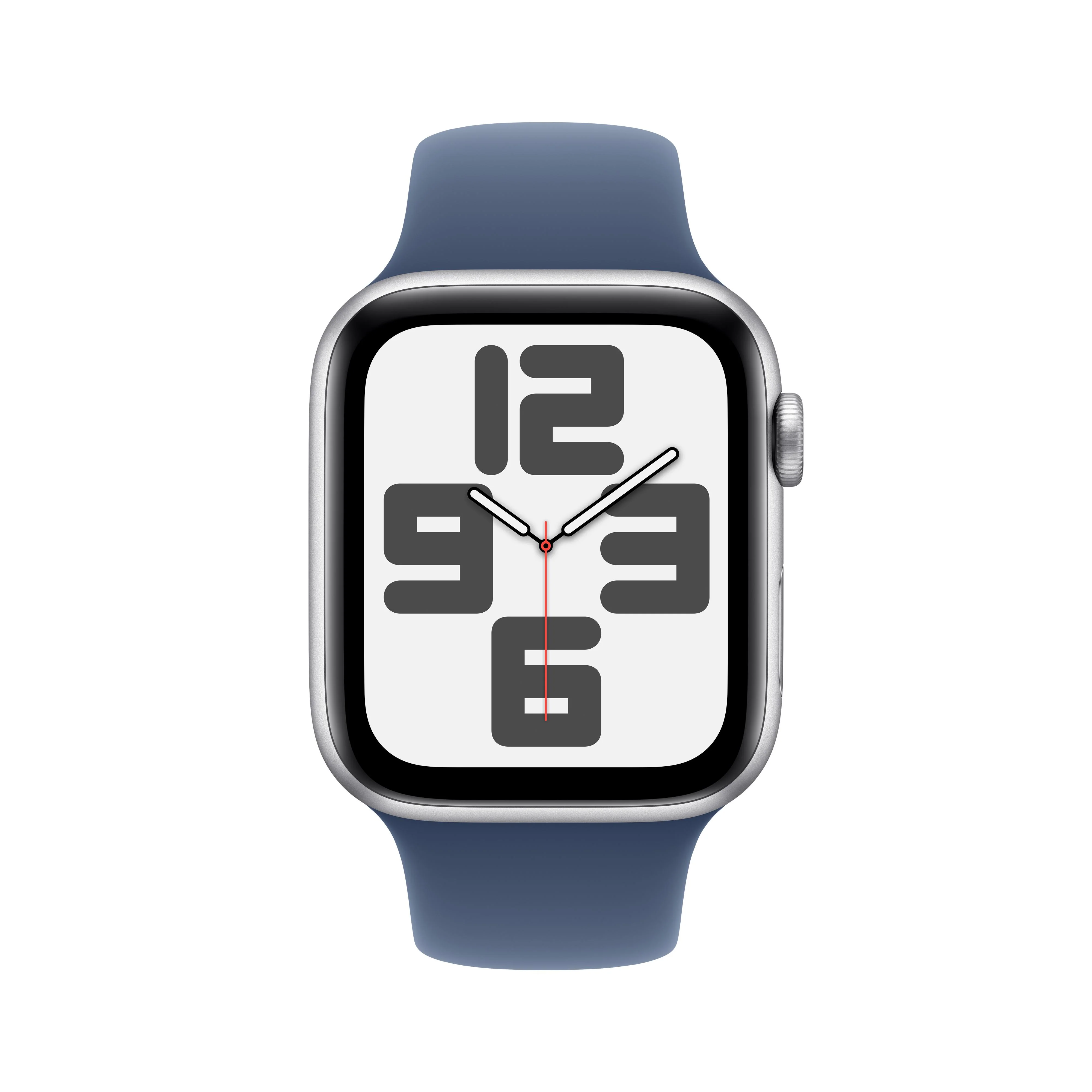 Apple Watch SE GPS  + Cellular 44mm Silver Aluminum Case with Denim Sport Band - M/L - Image 2
