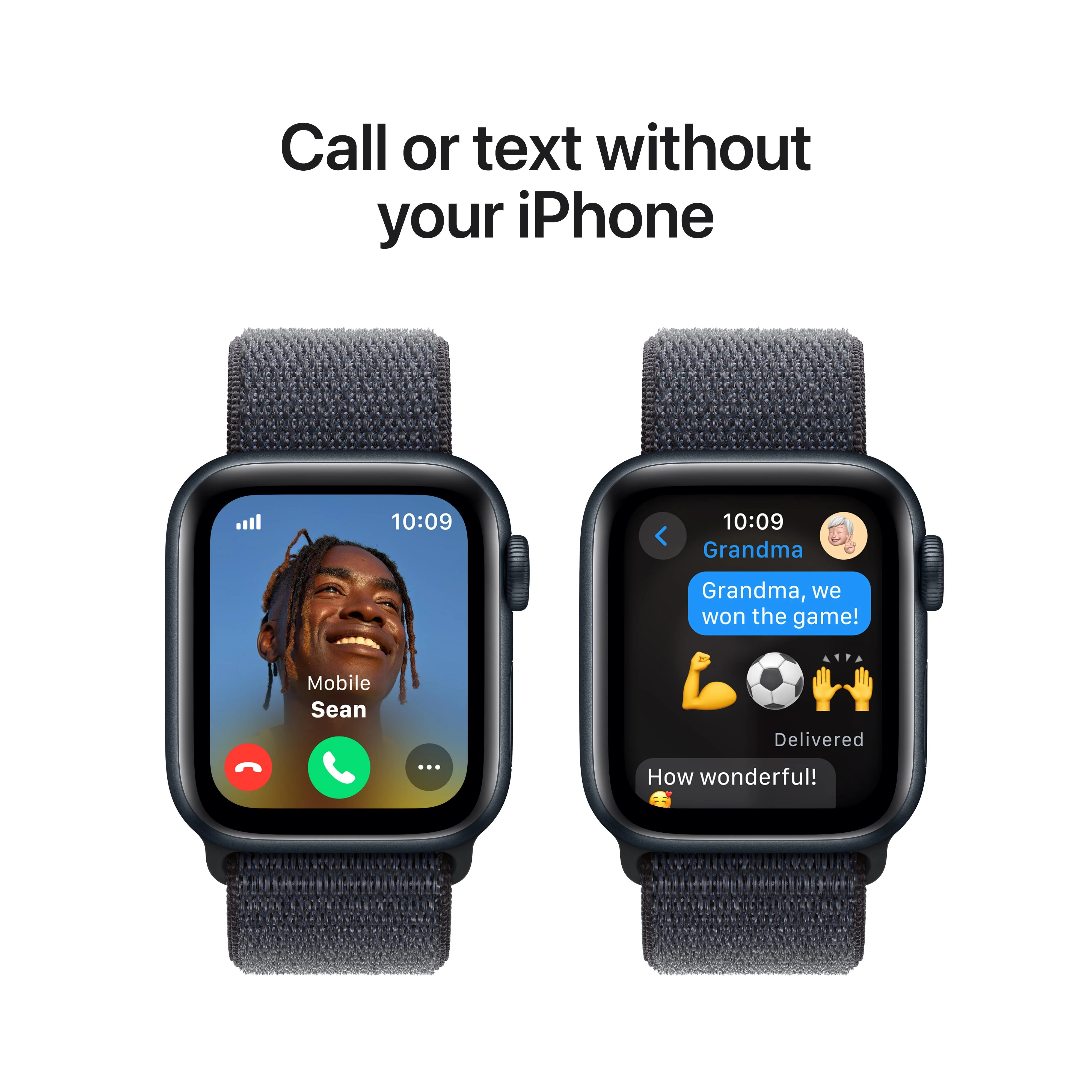 Apple Watch SE GPS 40mm Midnight Aluminum Case with Ink Sport Loop - Image 4
