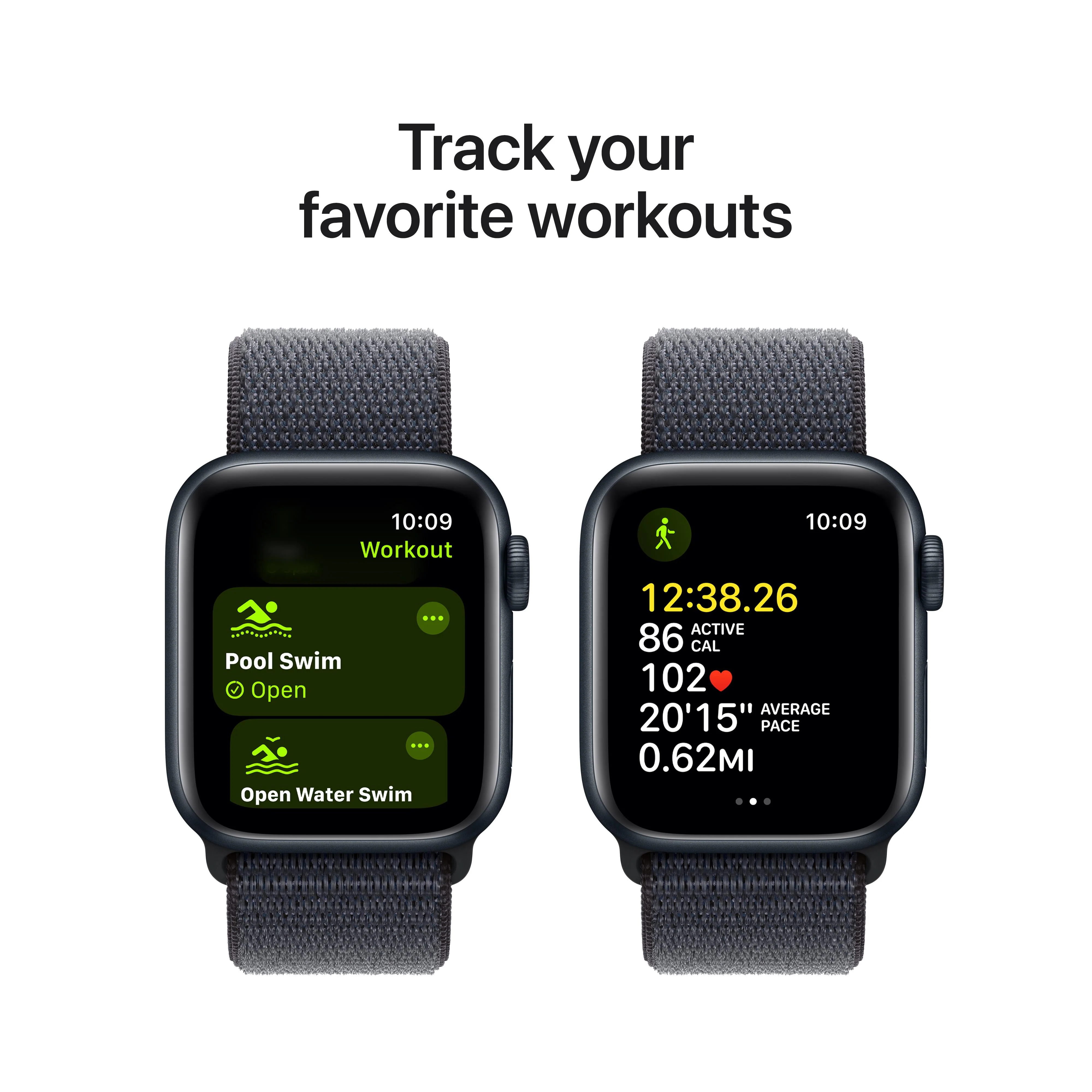 Apple Watch SE GPS 40mm Midnight Aluminum Case with Ink Sport Loop - Image 6