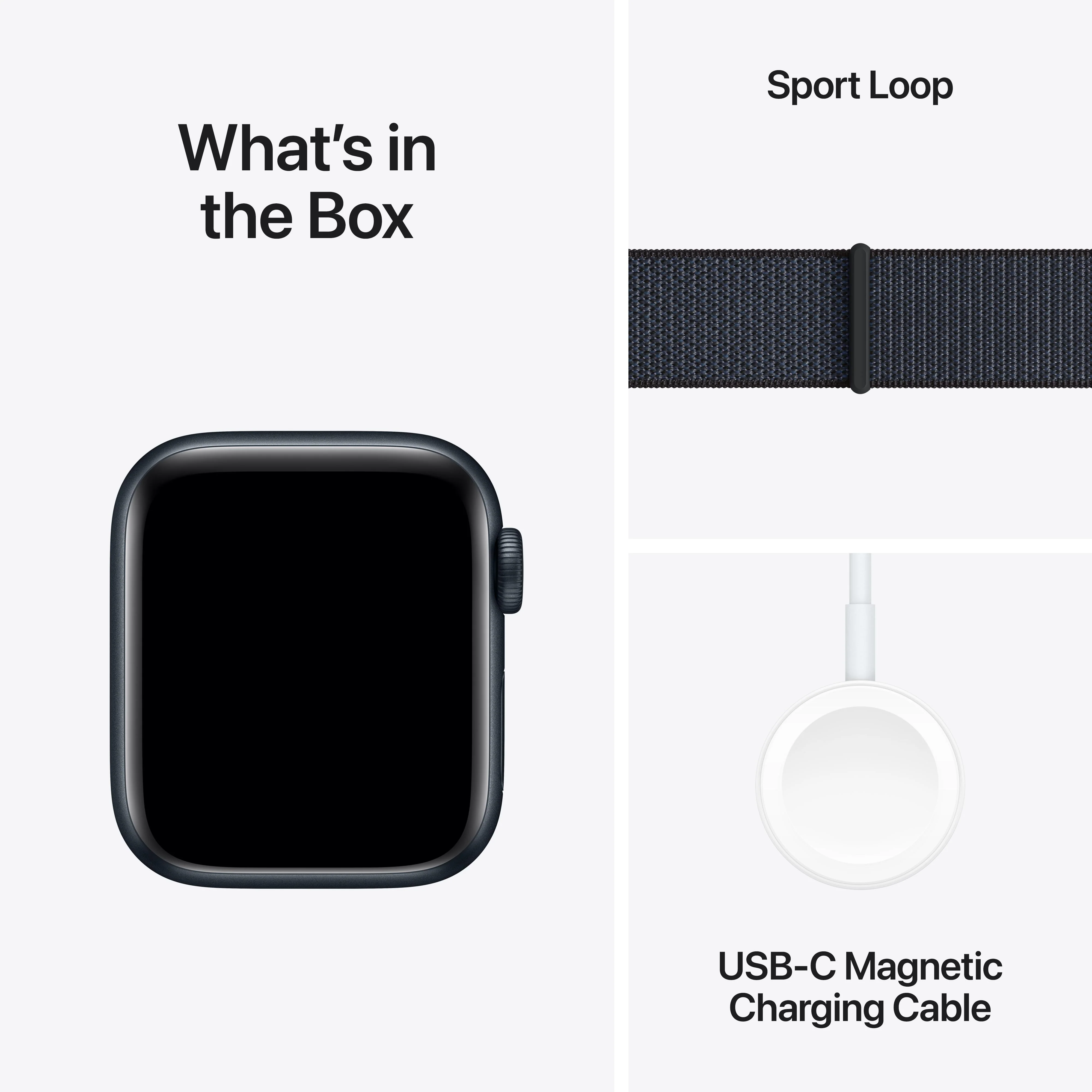 Apple Watch SE GPS 40mm Midnight Aluminum Case with Ink Sport Loop - Image 7