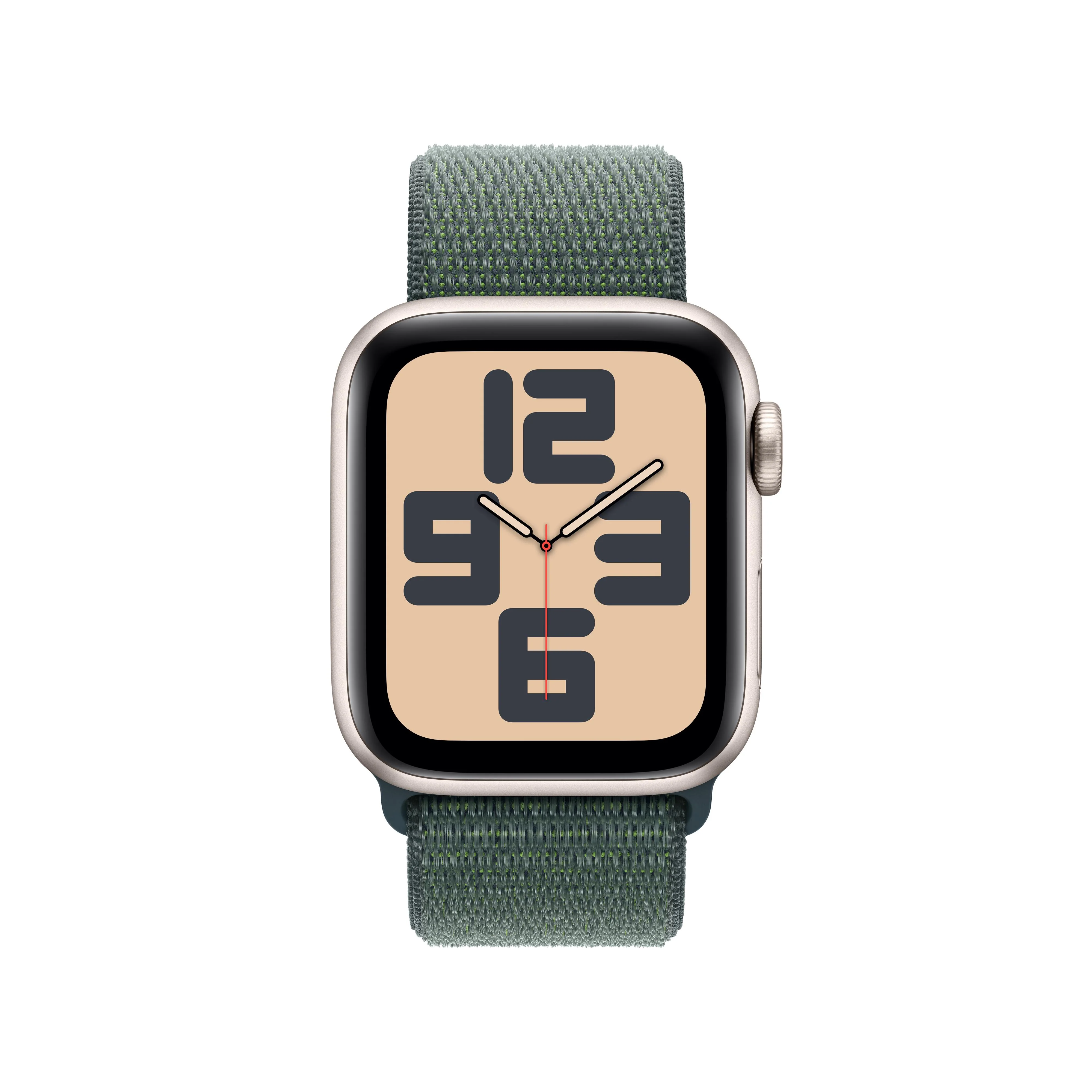 Apple Watch SE GPS 40mm Starlight Aluminum Case with Lake Green Sport Loop - Image 2