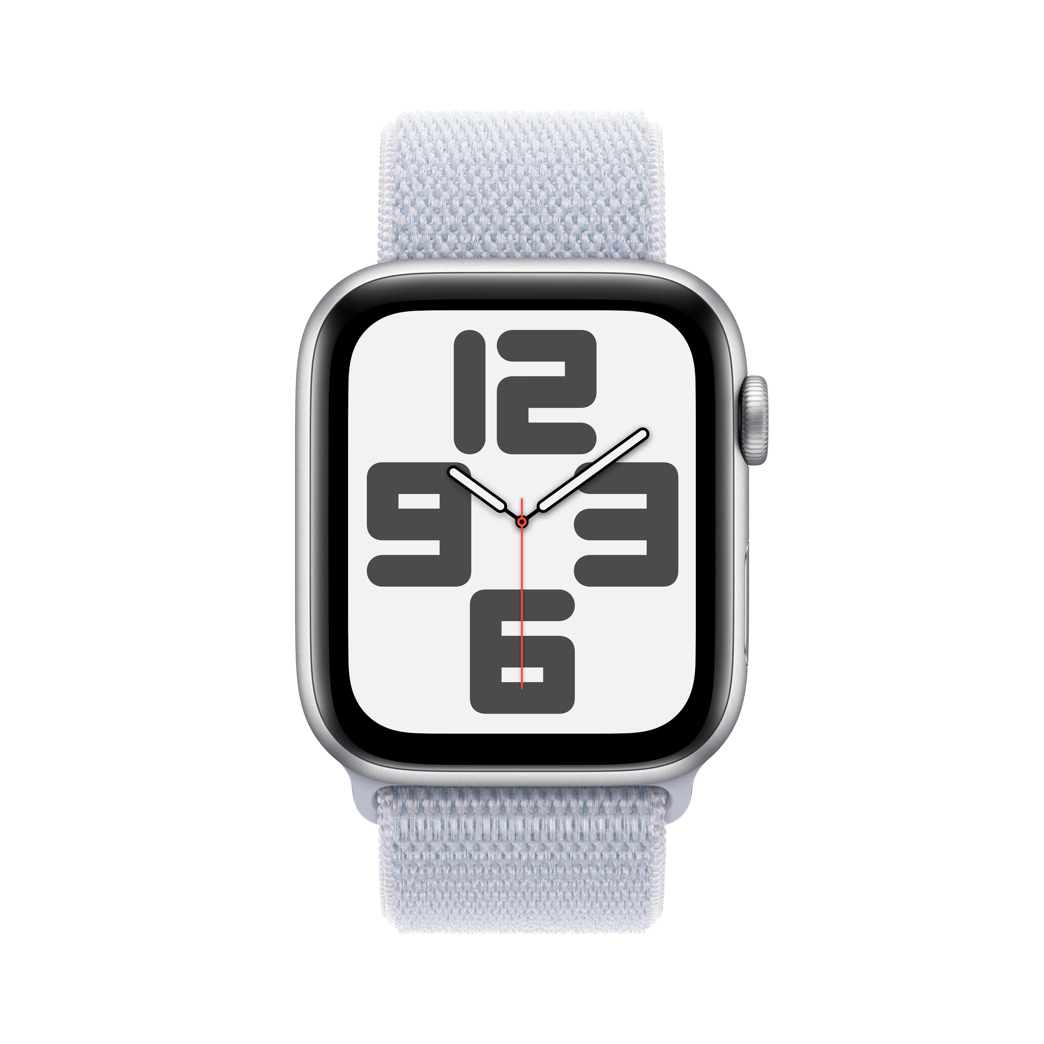 Apple Watch SE GPS 44mm Silver Aluminum Case with Blue Cloud Sport Loop - Image 2