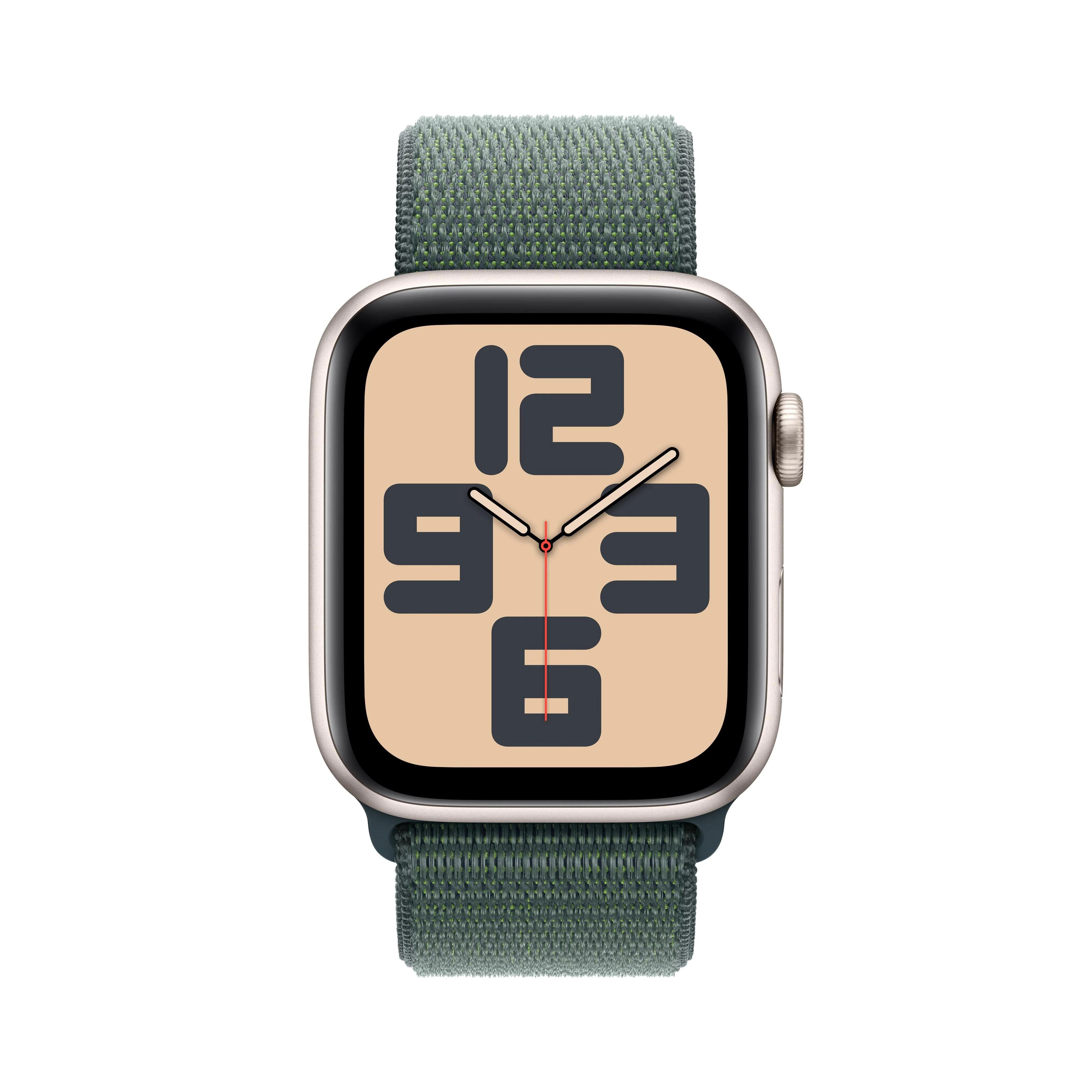 Apple Watch SE GPS 44mm Starlight Aluminum Case with Lake Green Sport Loop - Image 2