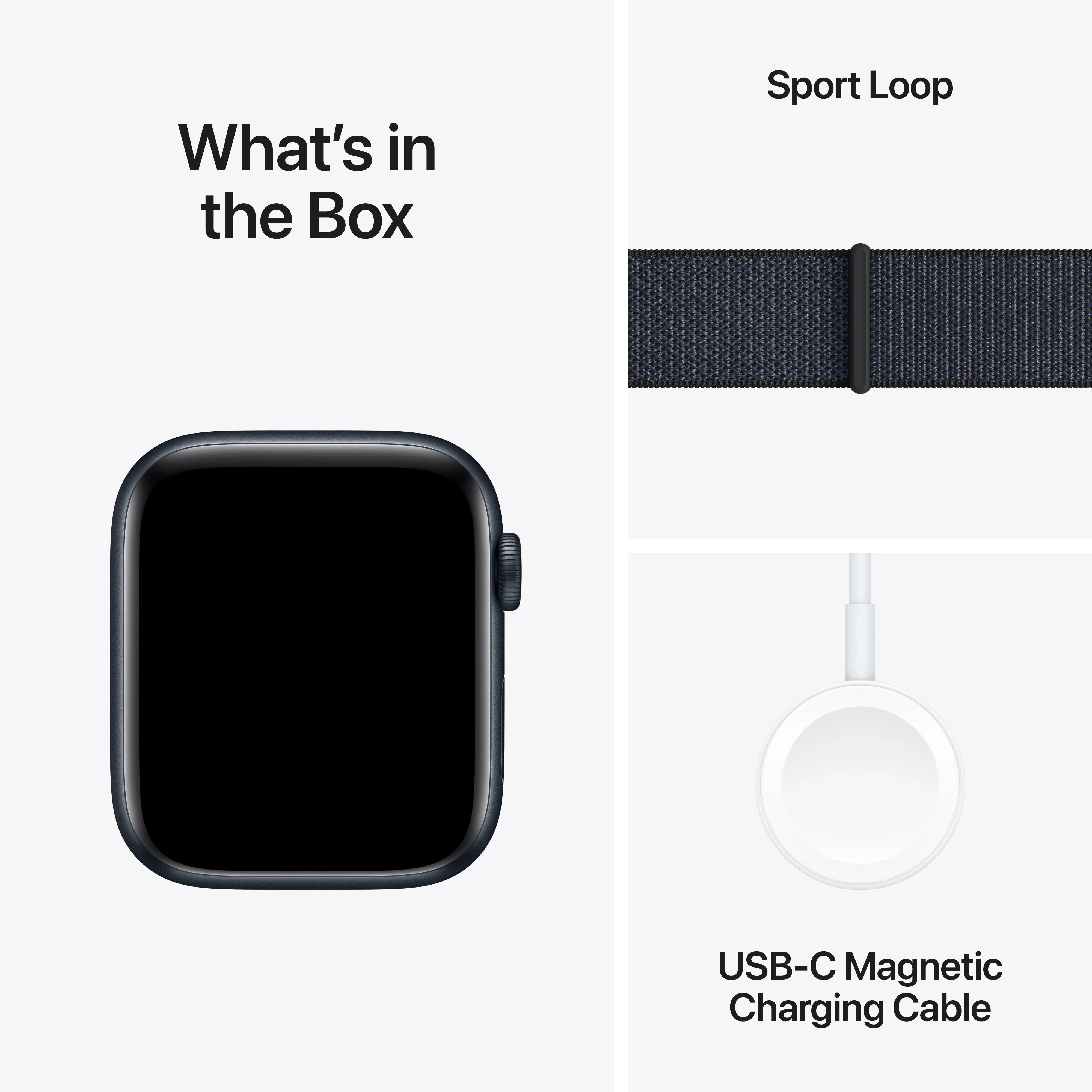 Apple Watch SE GPS  + Cellular 44mm Midnight Aluminum Case with Ink Sport Loop - Image 7
