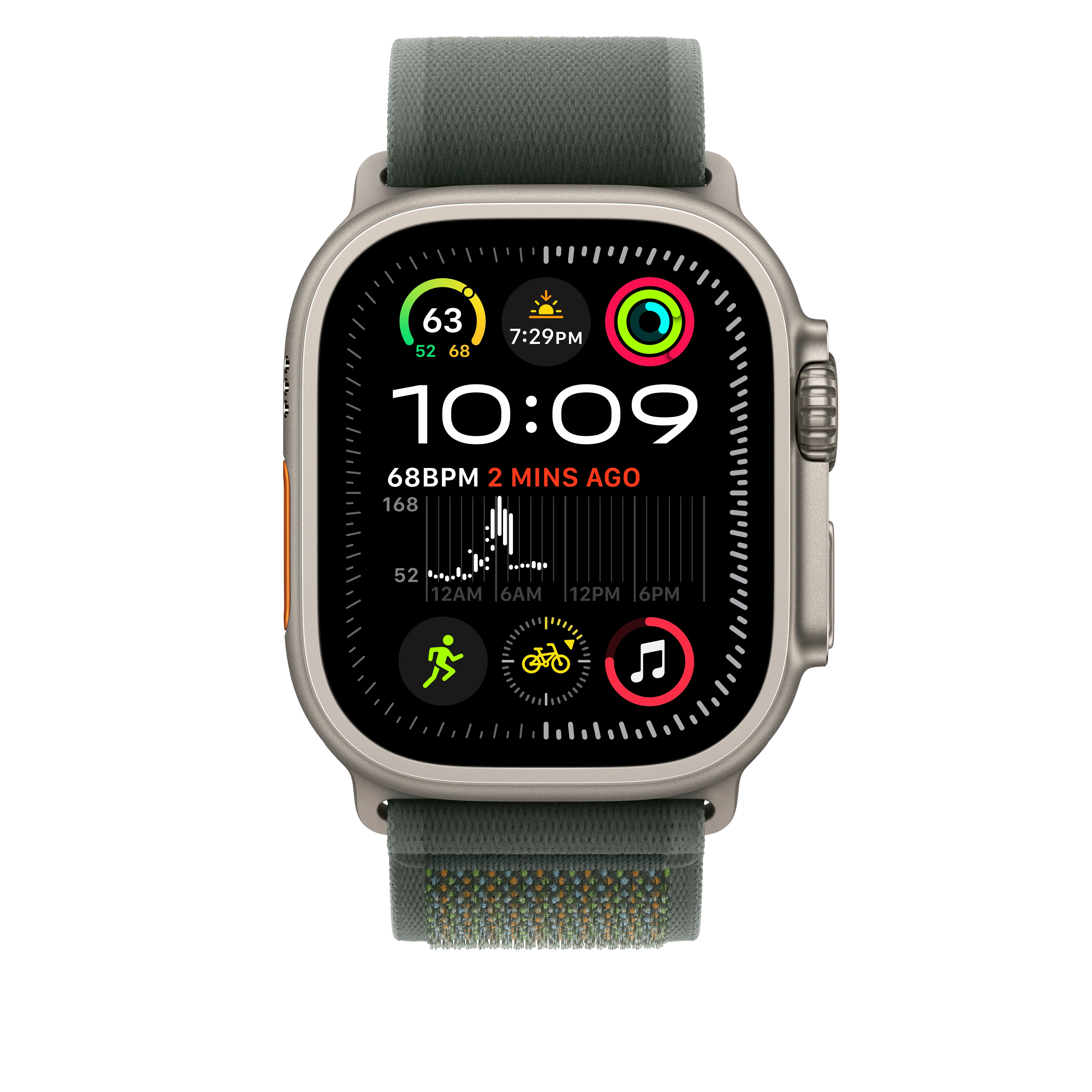 49mm Green Trail Loop – S/M - Natural Titanium Finish - Image 3