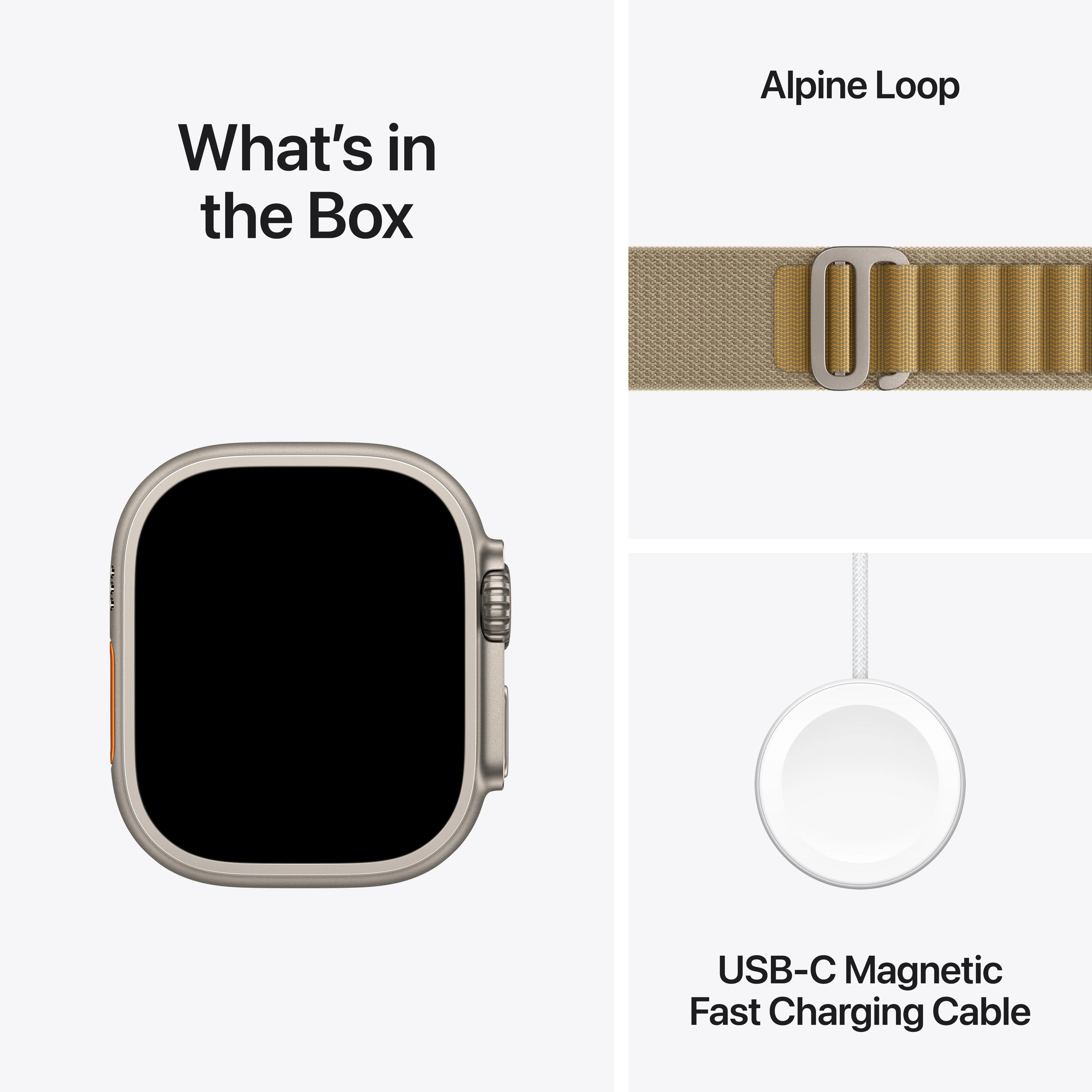 Apple Watch Ultra 2 GPS + Cellular 49mm Natural Titanium Case with Tan Alpine Loop - Medium - Image 9