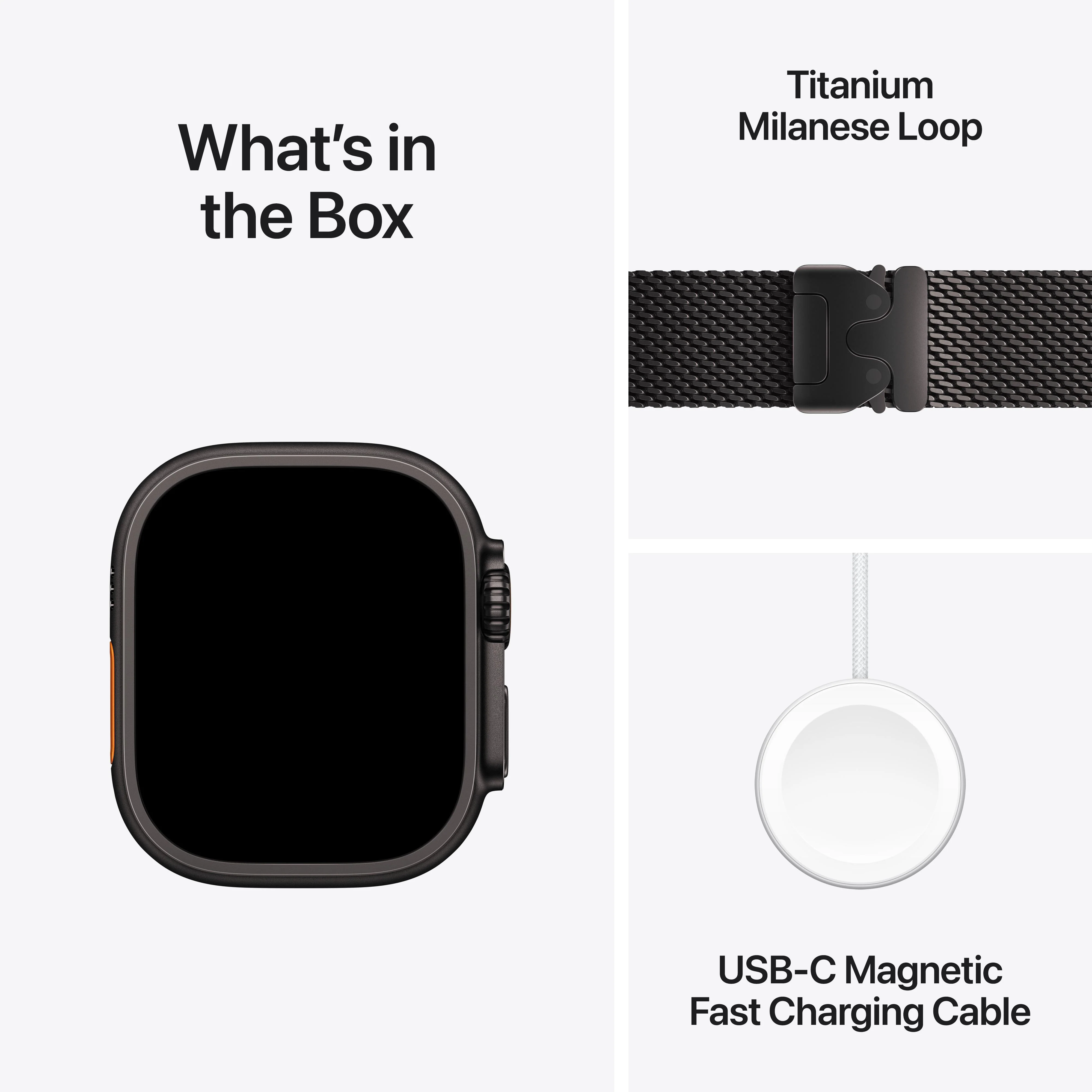 Apple Watch Ultra 2 GPS + Cellular 49mm Black Titanium Case with Black Titanium Milanese Loop - Large - Image 9