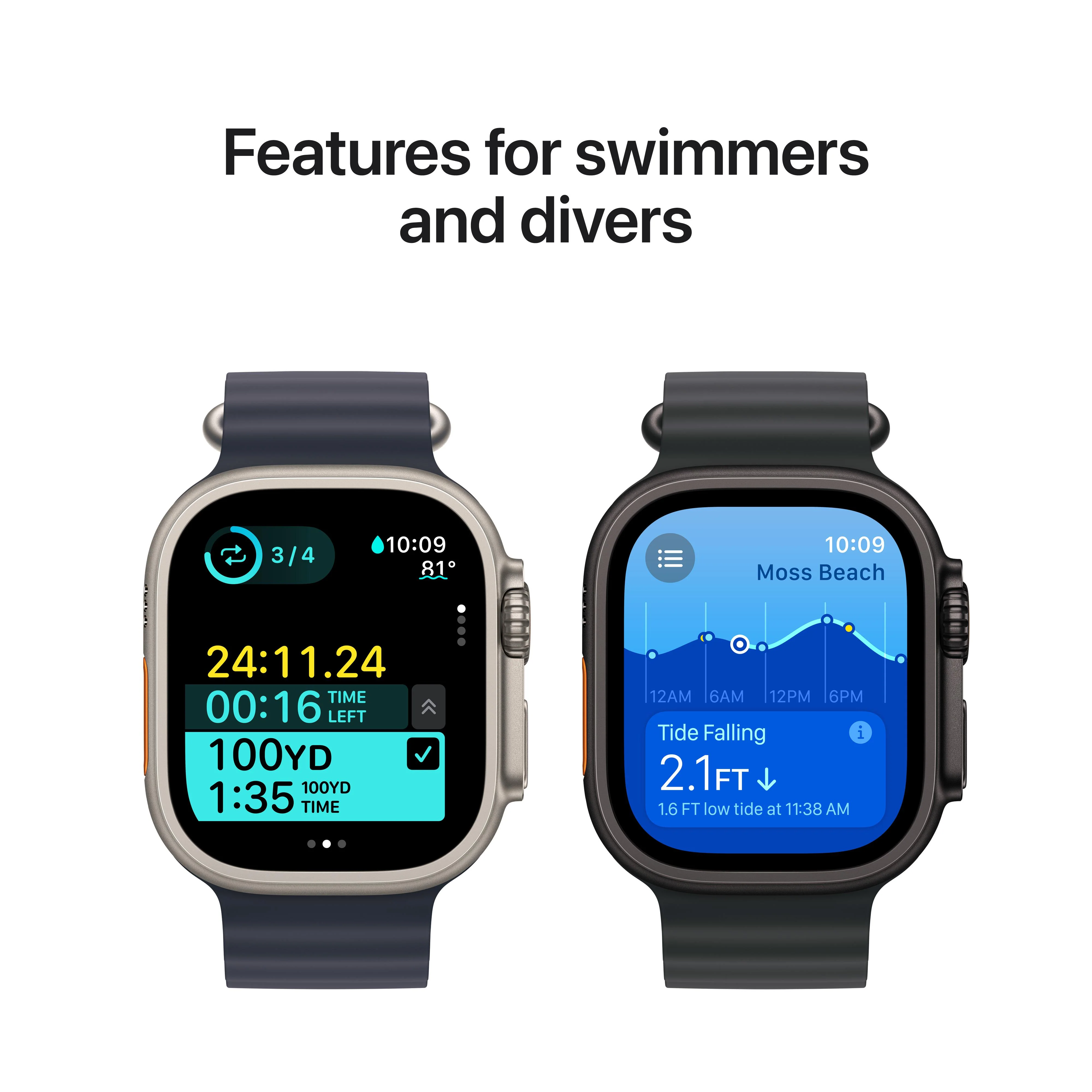 Apple Watch Ultra 2 GPS + Cellular 49mm Black Titanium Case with Black Ocean Band - Image 5