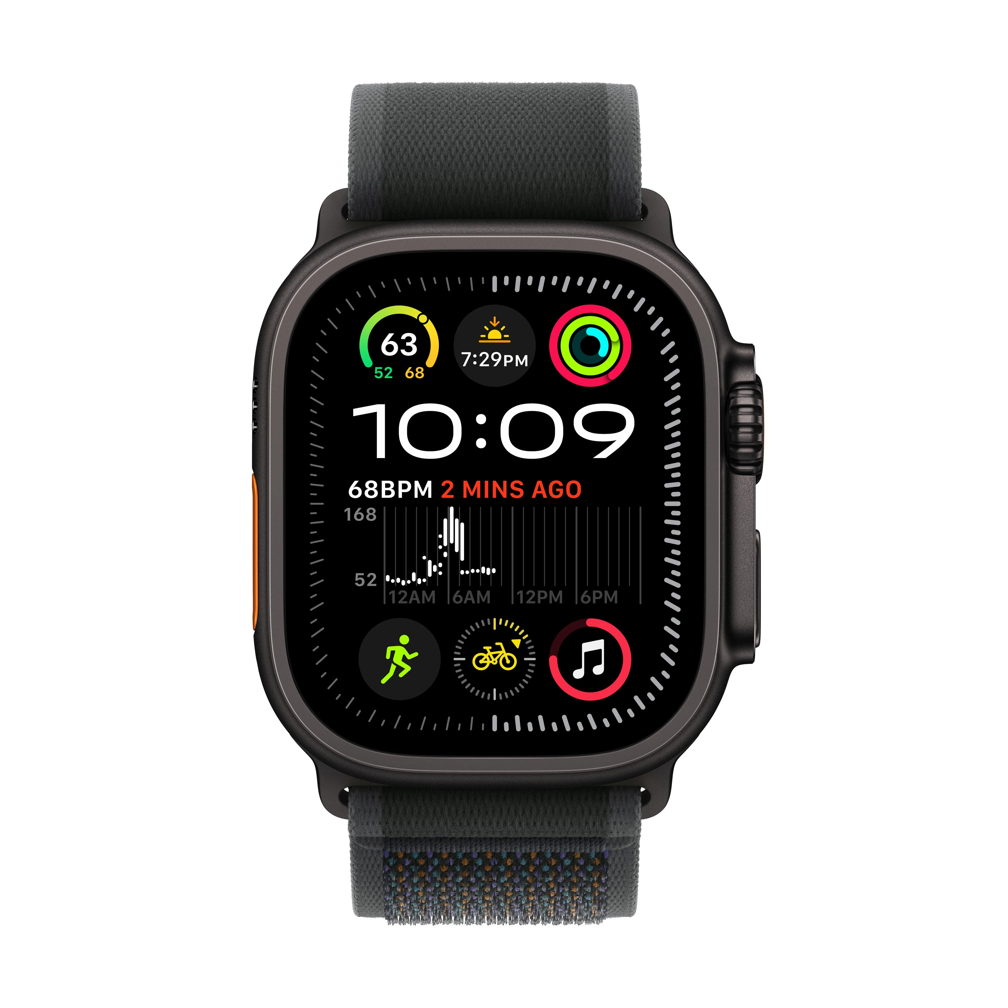 Apple Watch Ultra 2 GPS + Cellular 49mm Black Titanium Case with Black Trail Loop - M/L - Image 2
