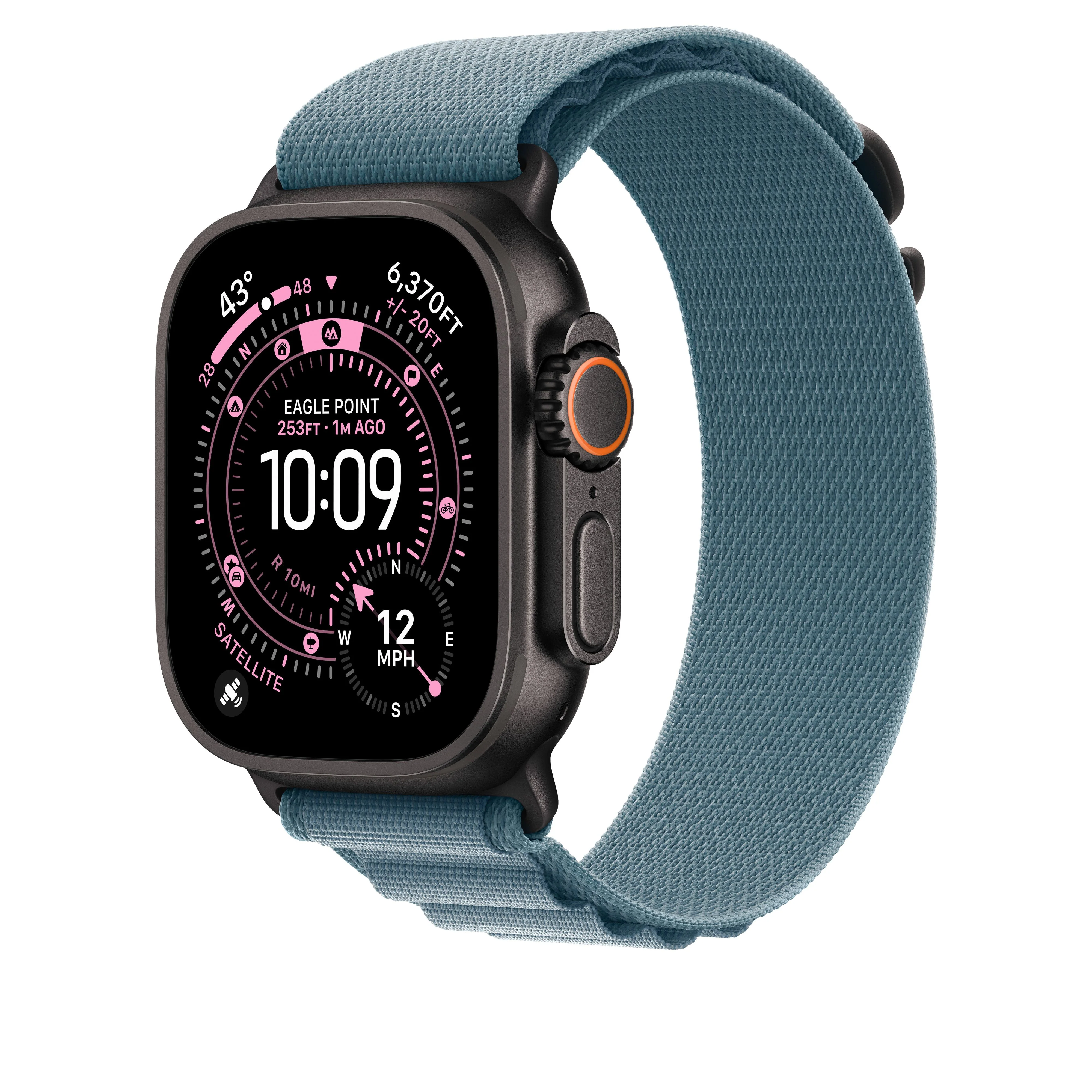 49mm Light Blue Alpine Loop - Small - Black Titanium Finish - Image 2