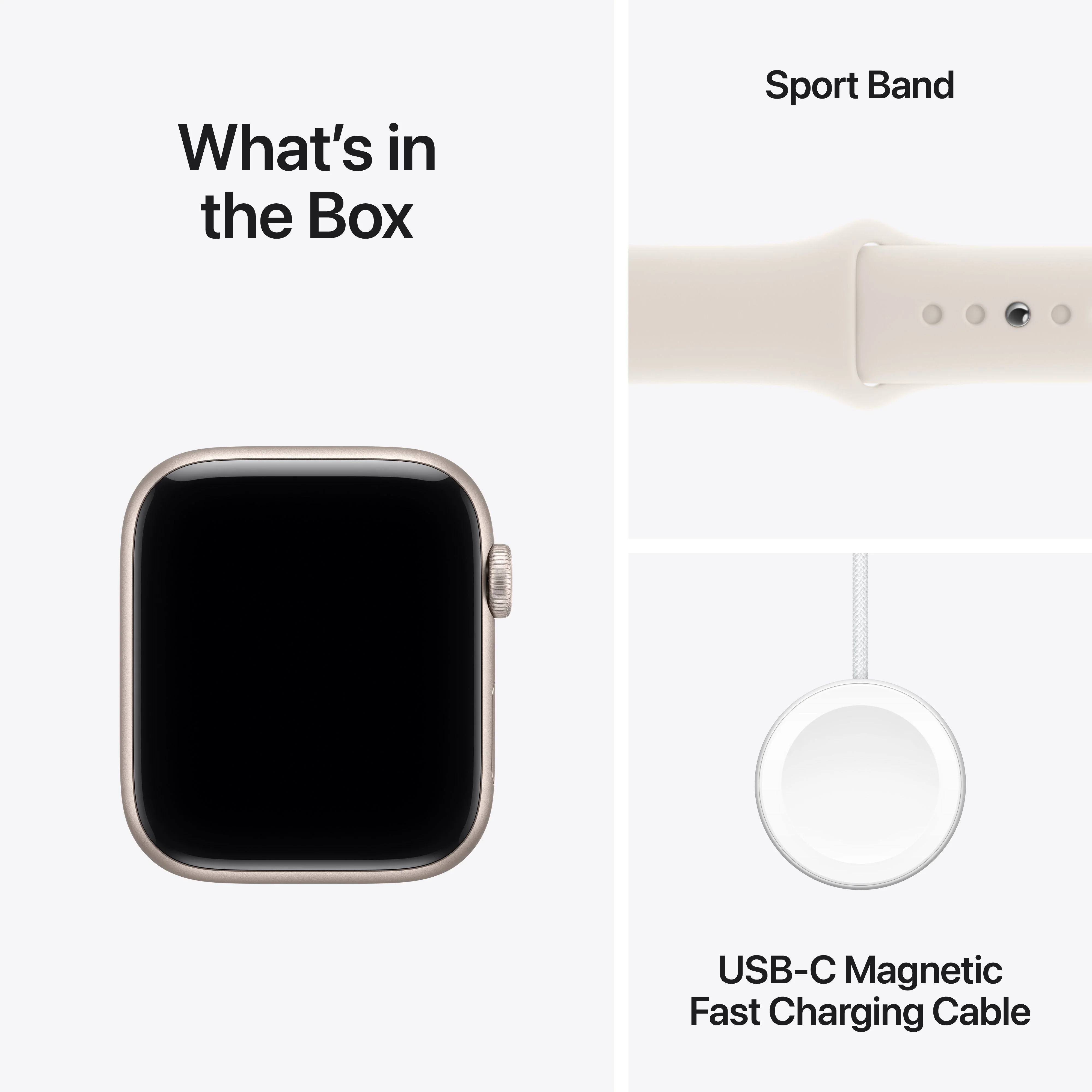 Apple Watch SE 3 GPS + Cellular 44mm Starlight Aluminium Case with Starlight Sport Band - S/M - Image 8