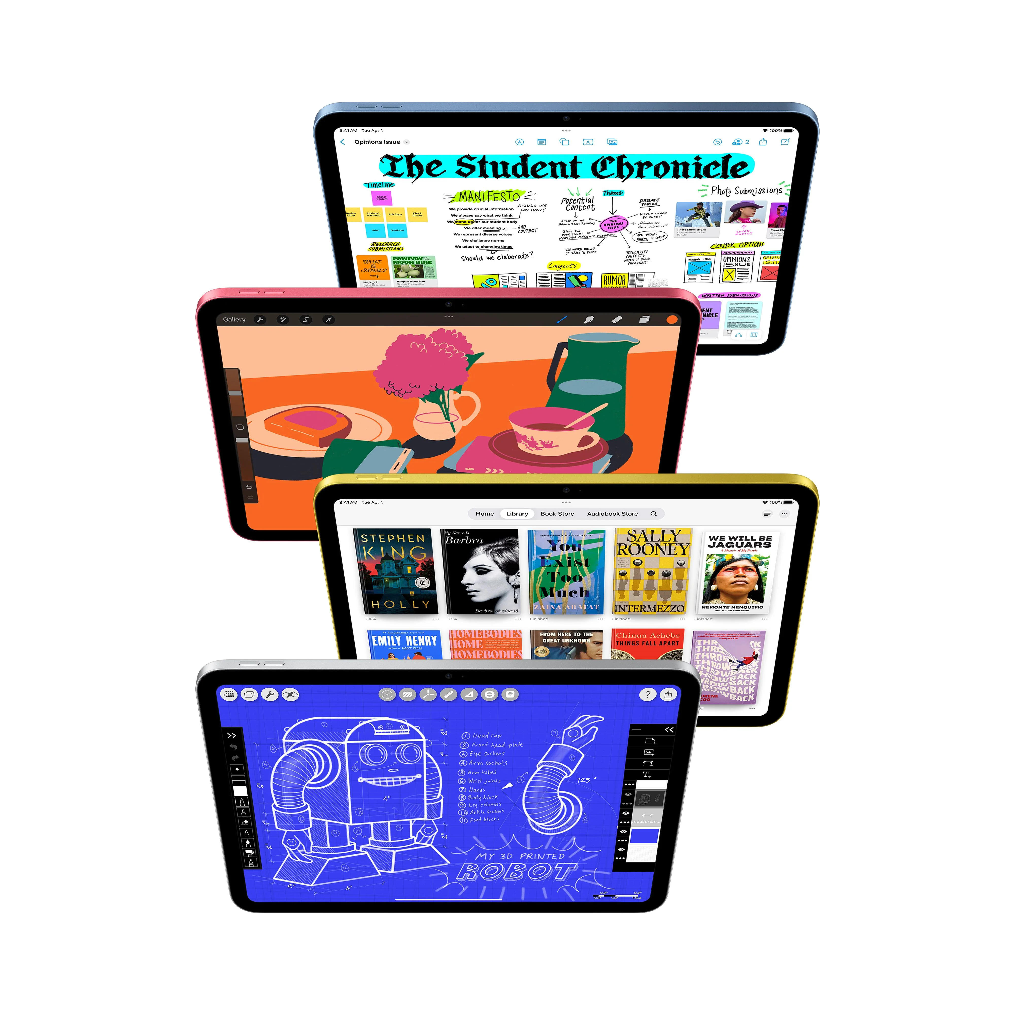 iPad Wi-Fi 128GB - Blue (A16) - Image 4
