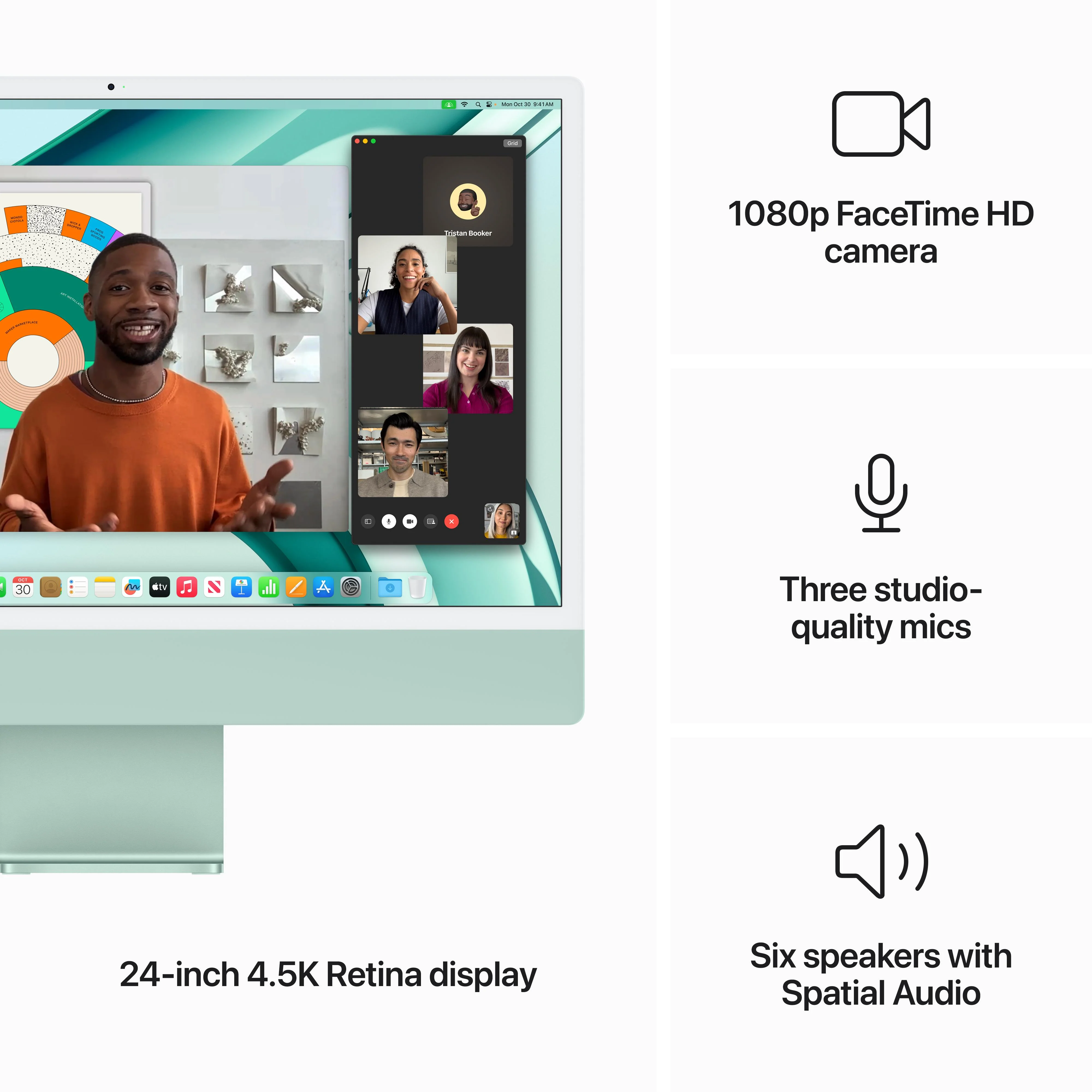 24-inch iMac with Retina 4.5K display: Apple M3 chip with 8‚Äëcore CPU and 8‚Äëcore GPU, 256GB SSD - Green - Image 5