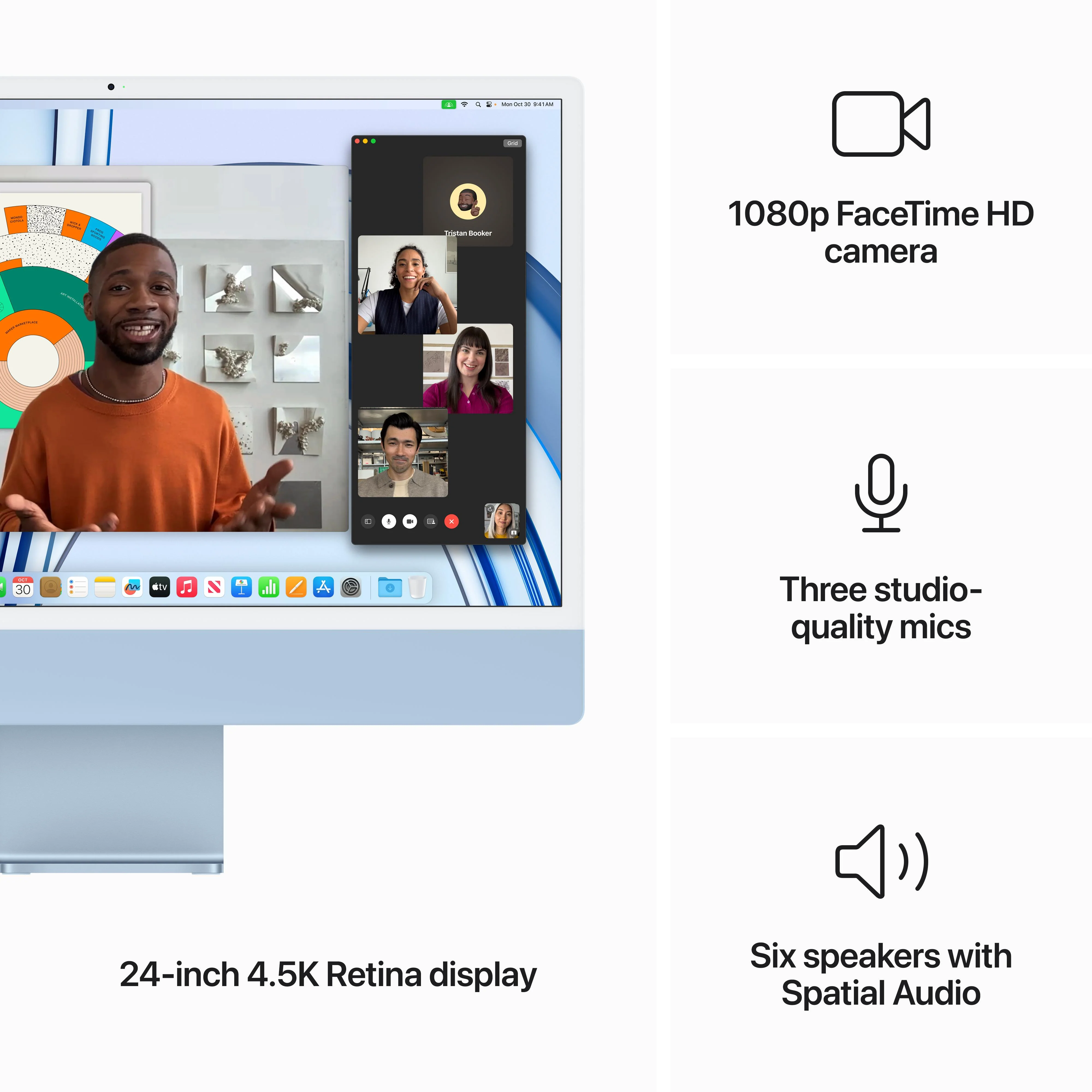 24-inch iMac with Retina 4.5K display: Apple M3 chip with 8‚Äëcore CPU and 10‚Äëcore GPU, 512GB SSD - Blue - Image 5