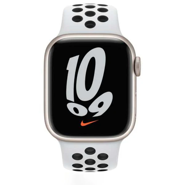 45mm Pure Platinum/Black Nike Sport Band - Regular - Image 2