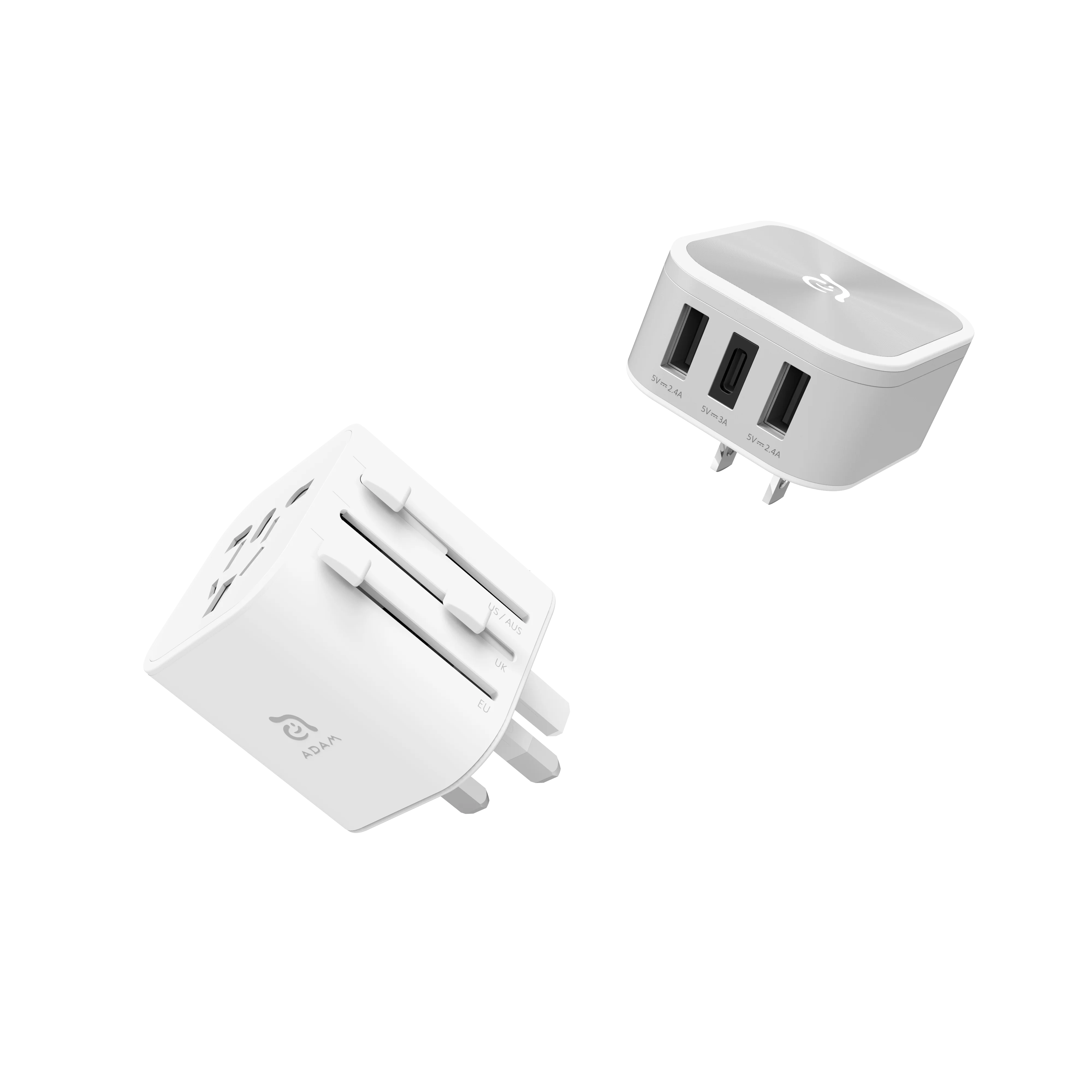 ADAM ELEMENTS OMNIA T3 Universal Travel Adapter - White - Image 5