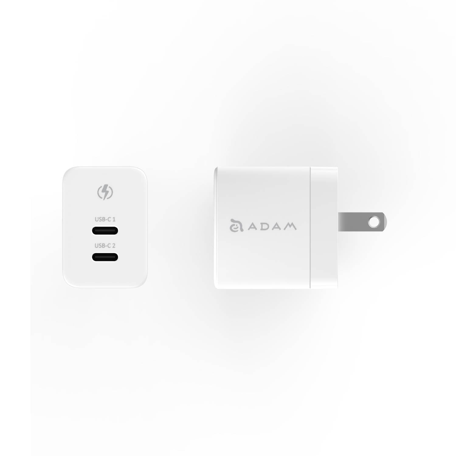 ADAM ELEMENTS OMNIA X35C GaN 35W Dual USB-C Wall Charger -White - Image 2