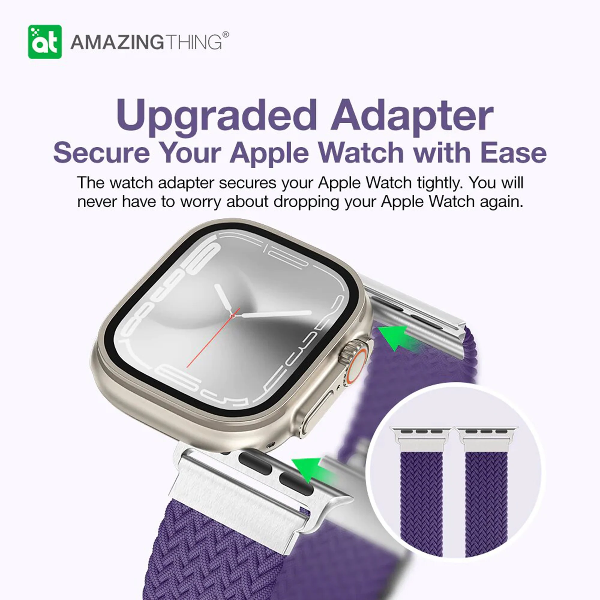 AMAZINGTHING Titan Weave II Watch Strap for Apple Watch 38/40/41mm - Purple - Image 3