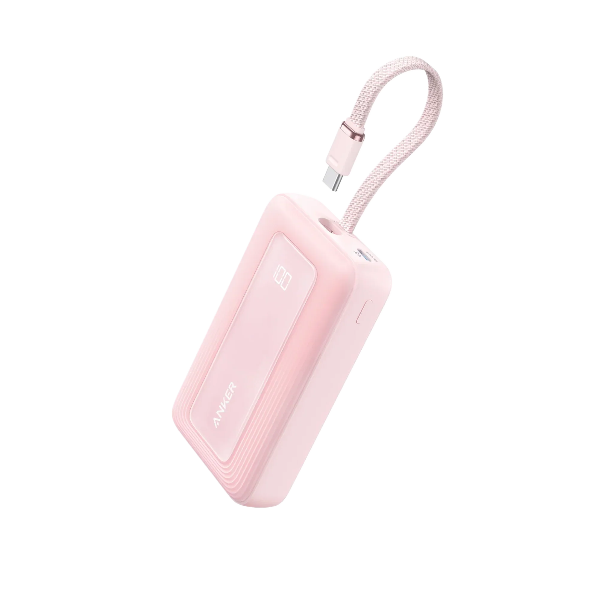 ANKER Zolo 10,000mAh Power Bank 30w with Built-In USB-C Cable - Pink